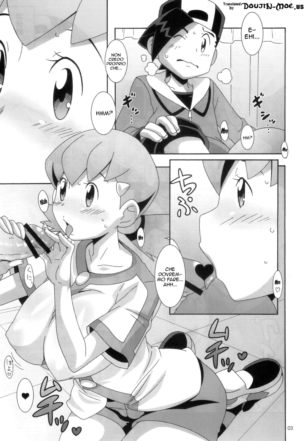 (COMIC1☆4) [Akusei-Shinseibutsu (Nori)] Moomoo Bokujou de Tsukamaete (Pokemon) [italian] image number 2