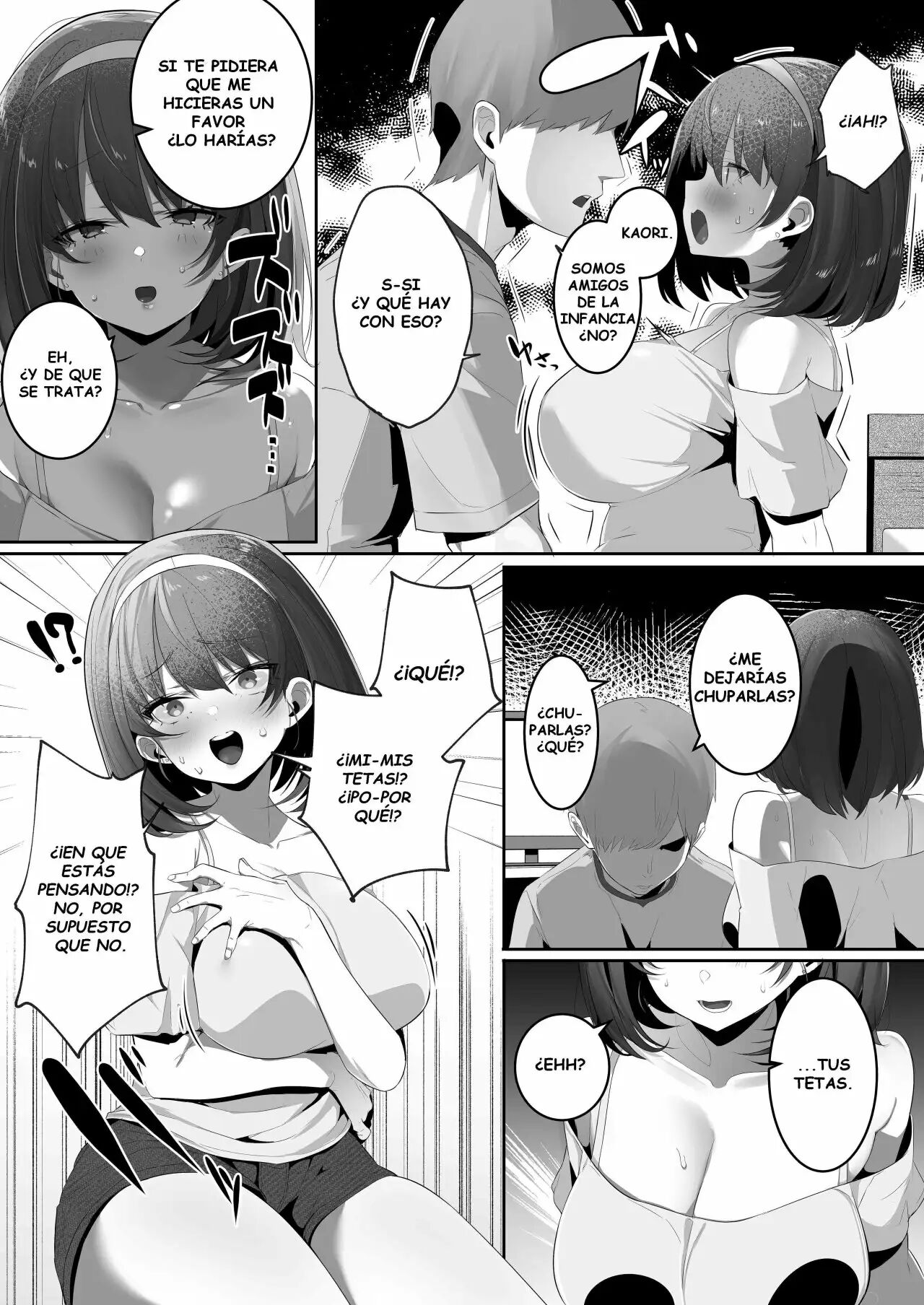 [Ofuton de Suyaa (Mitsudoue)] Kareshi Mochi no Kyonyuu Osananajimi o NTR Nakadashi Suru Hon [Spanish] [H-Doujin Translations] image number 5