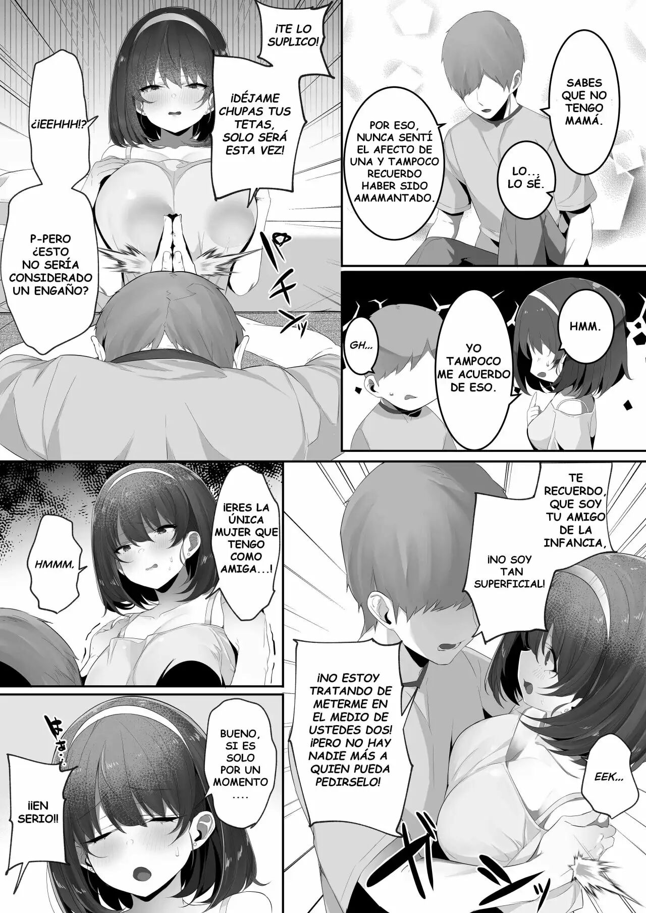 [Ofuton de Suyaa (Mitsudoue)] Kareshi Mochi no Kyonyuu Osananajimi o NTR Nakadashi Suru Hon [Spanish] [H-Doujin Translations] image number 6