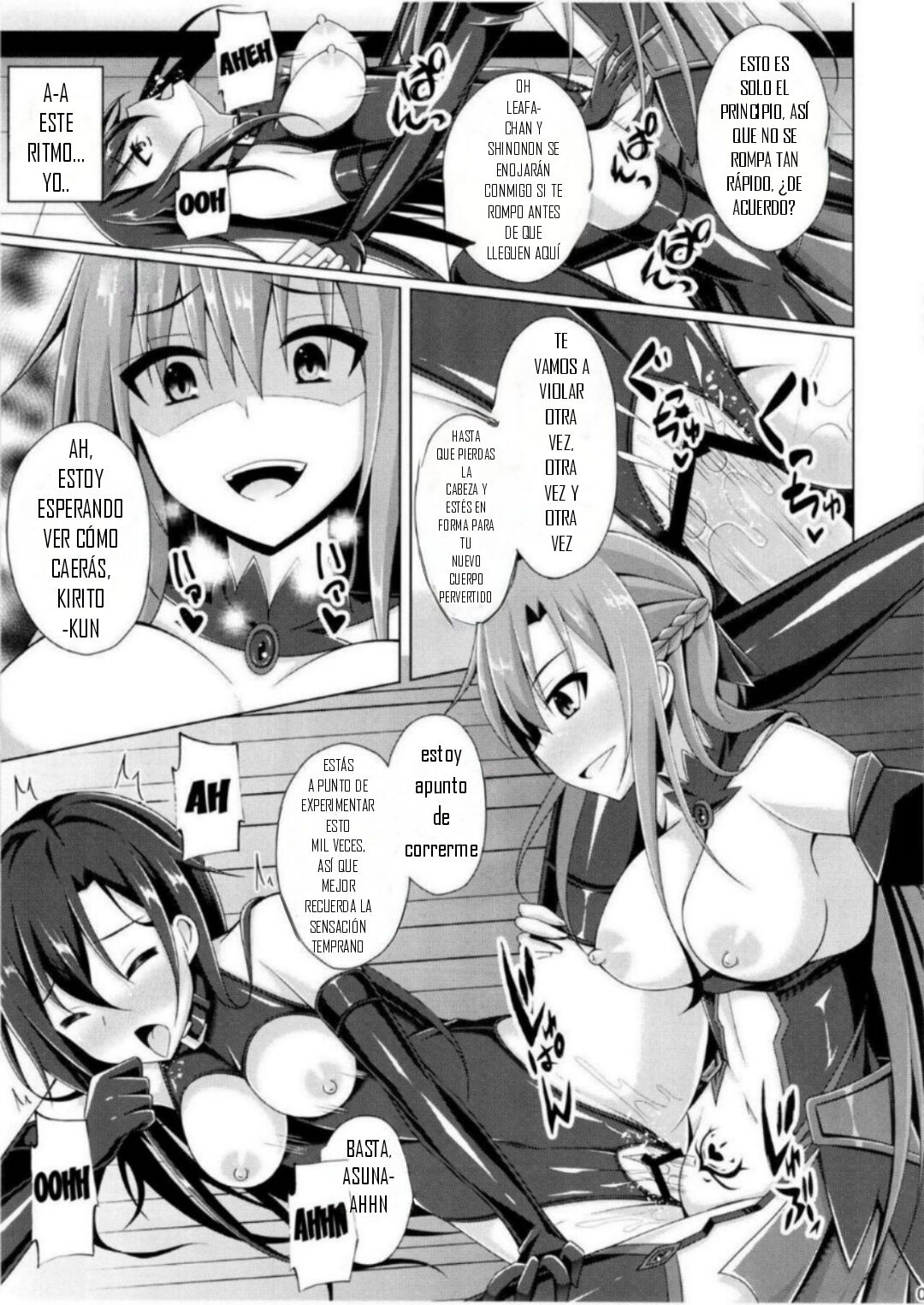 [Imitation Moon (Narumi Yuu)] Kuro no Kenshito Yobareta Ore wa mou nai... (Sword Art Online) [Spanish] [Digital] 画像番号 8