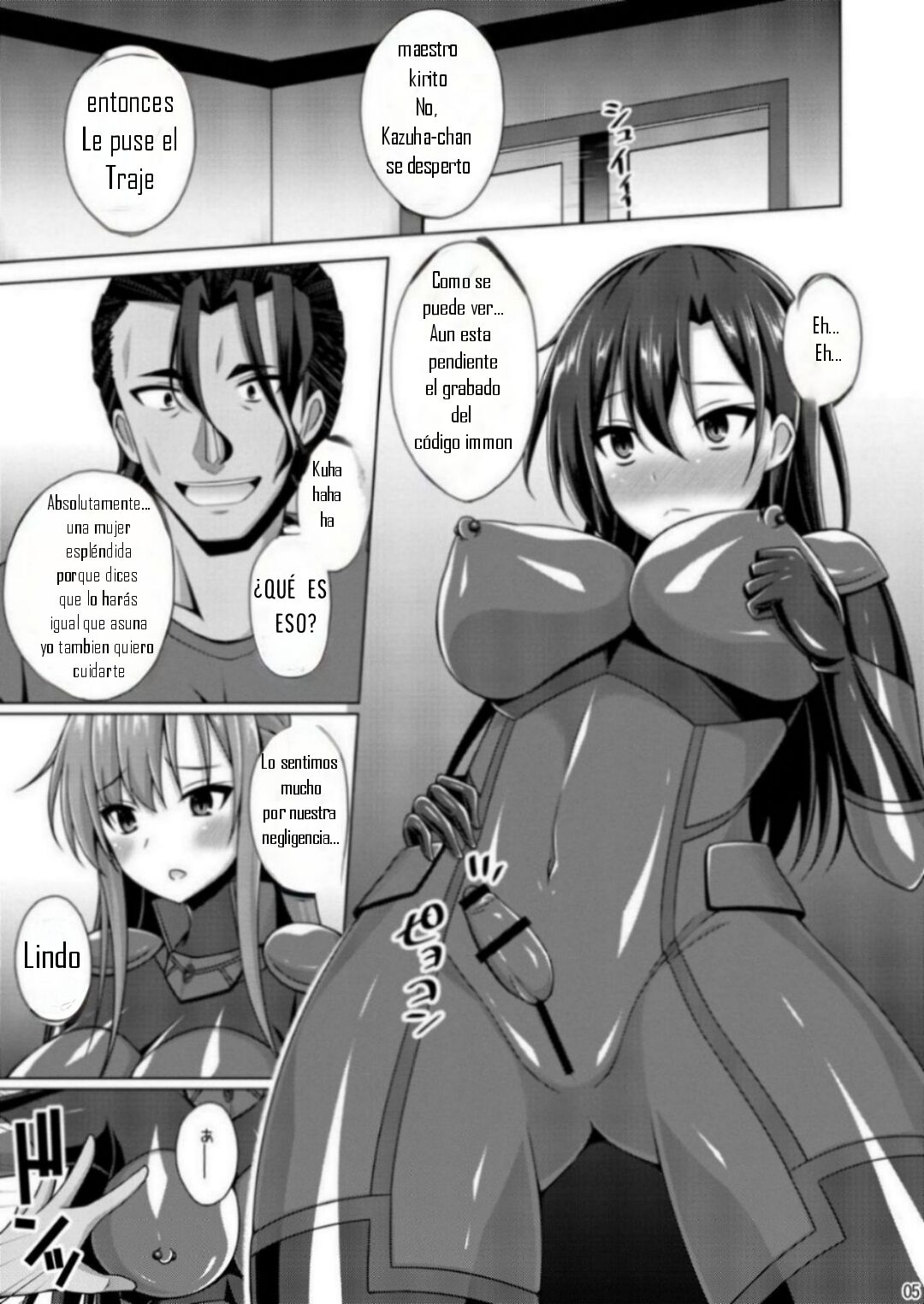 (C102) [Imitation Moon (Narumi Yuu)] Kuro no Kenshito Yobareta Ore wa mou nai... IFEND (Sword Art Online) [Spanish] Bildnummer 4
