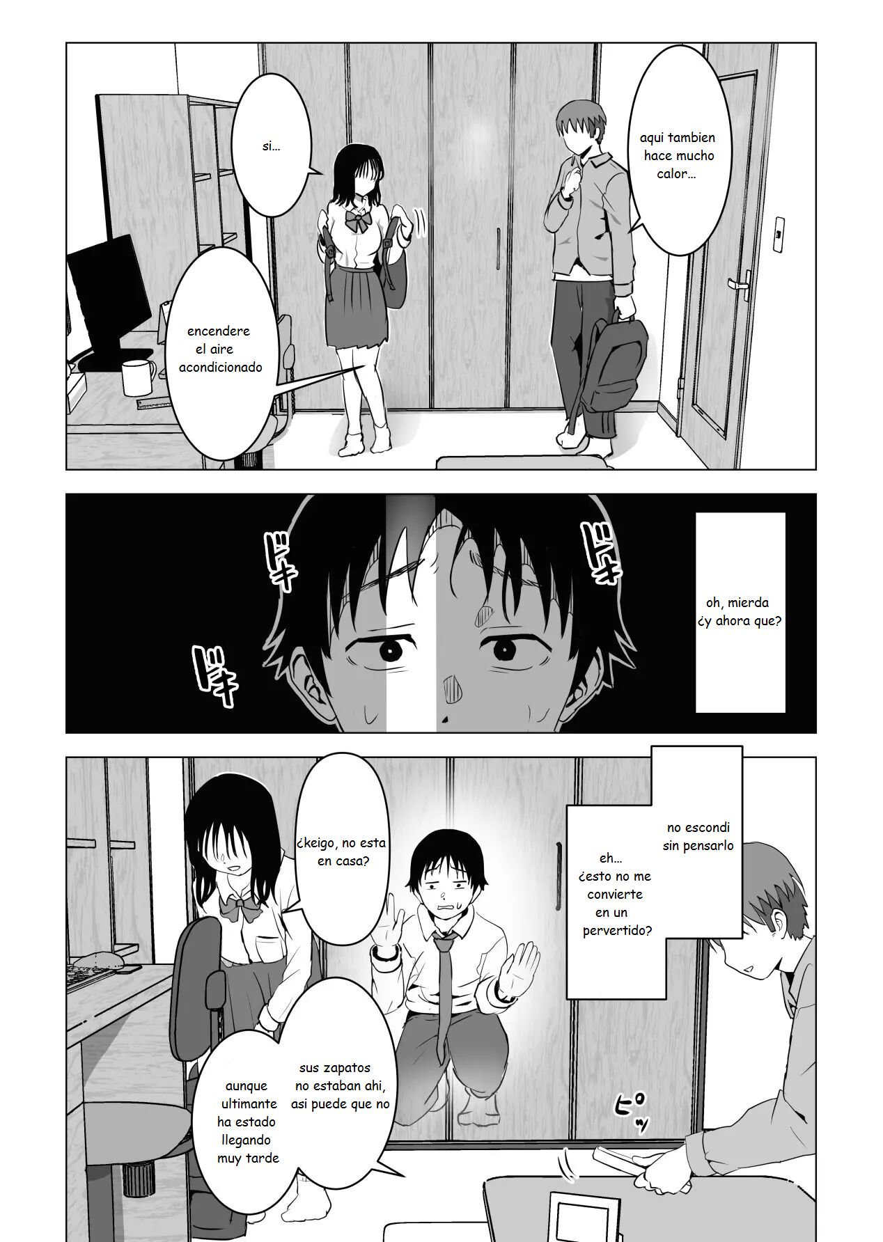 [Mochichimaru] Ore no Kyonyuu Osananajimi ga Aniki to Saikin Ayashii | Mi amiga de la infancia de grandes pechos y mi hermano se han estado conportado raro ultimamente [Spanish] [MoeohUp] image number 22