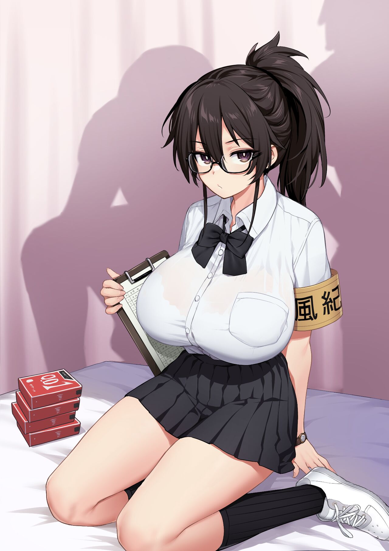 [TRY] 聽說新任風紀委員長胸部很大這回事 (一般版+無眼鏡) [日文] [無修正] [色彩化] [缺頁] image number 3