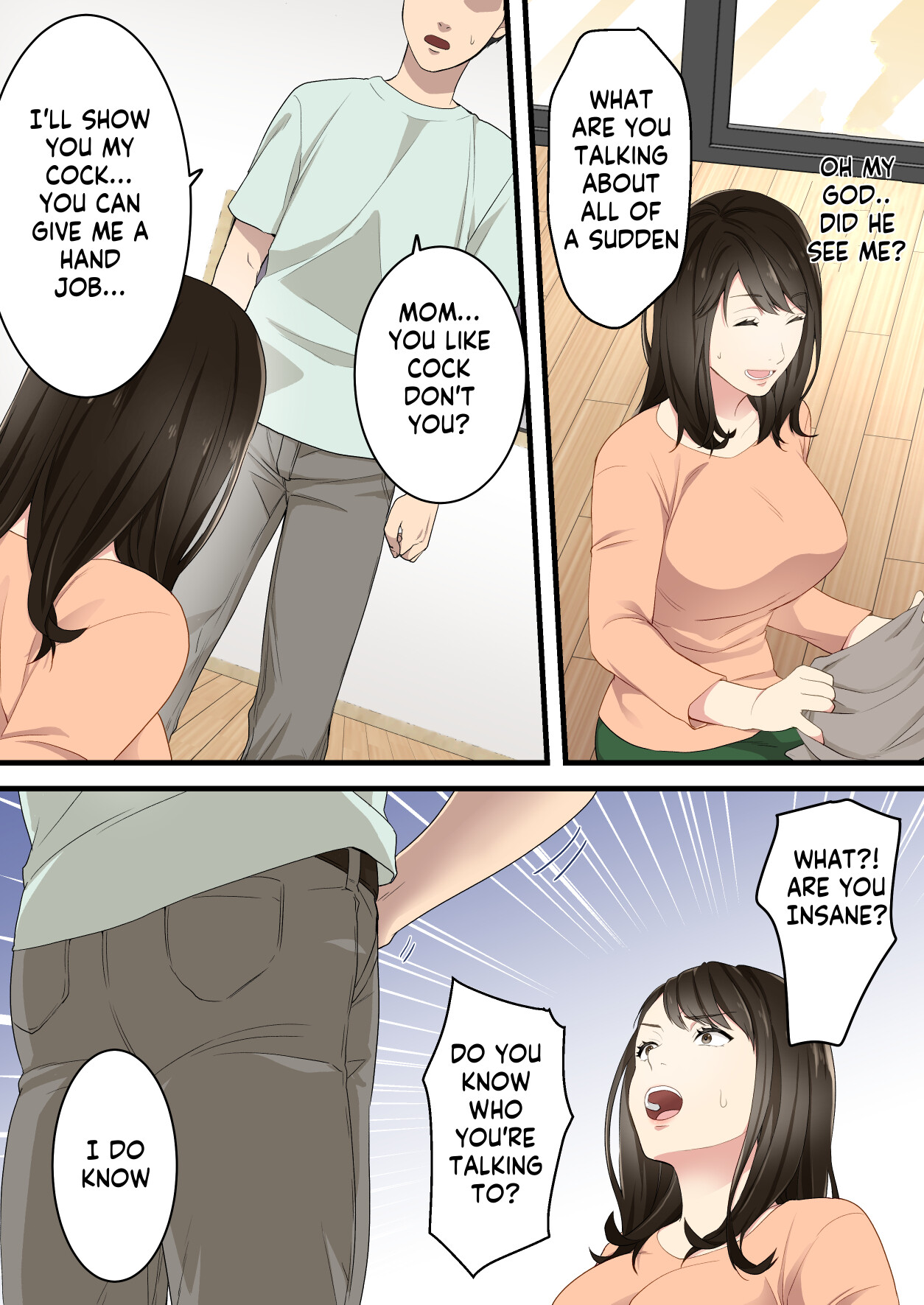 [Yuriko Club] Naka no Warukatta Haha to Musuko ga Amaama Couple ni Naru made | Arguing mother and son who became a loving couple [English] [innyinny] image number 12
