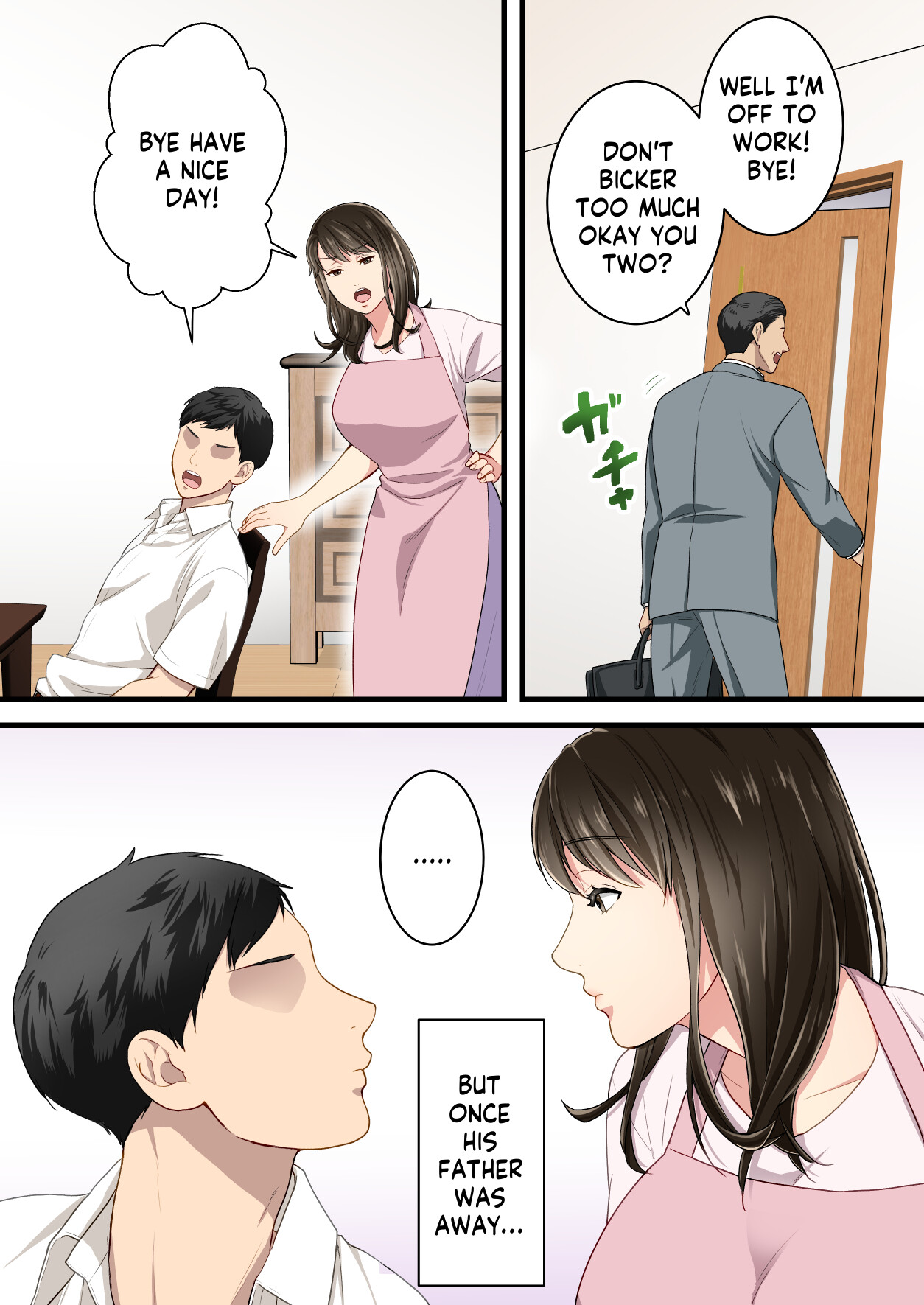 [Yuriko Club] Naka no Warukatta Haha to Musuko ga Amaama Couple ni Naru made | Arguing mother and son who became a loving couple [English] [innyinny] image number 40
