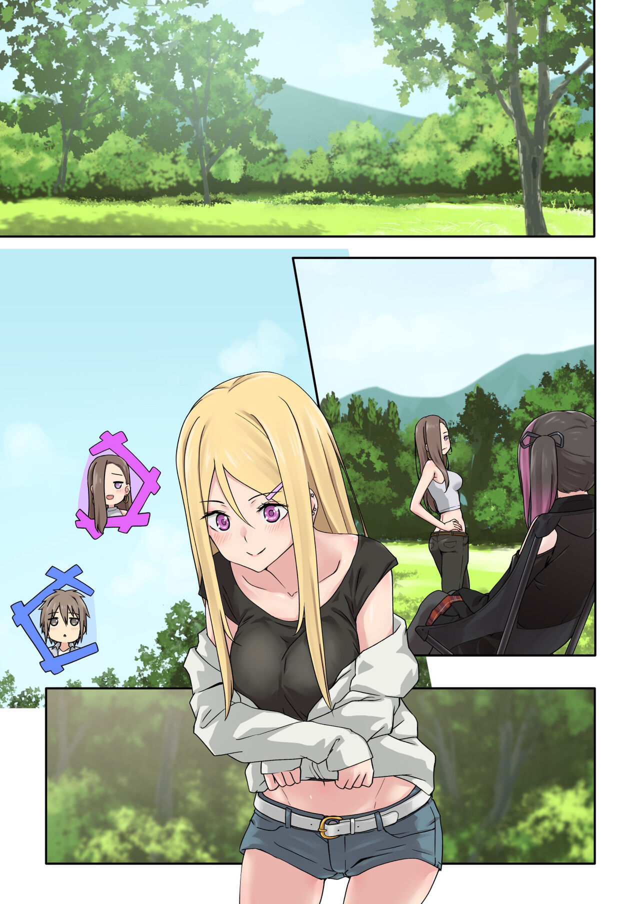 [TJ_studio (Toji)] Gal Camp ~Circle o Tsukuttara Onnanoko Bakari Atsumatte Kita Hanashi~ [Chinese] 画像番号 94