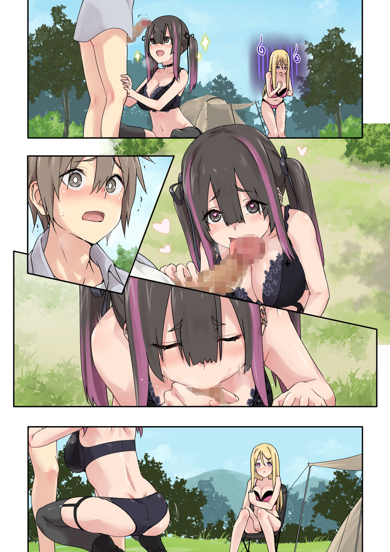 [TJ_studio (Toji)] Gal Camp ~Circle o Tsukuttara Onnanoko Bakari Atsumatte Kita Hanashi~ [Chinese] 画像番号 101