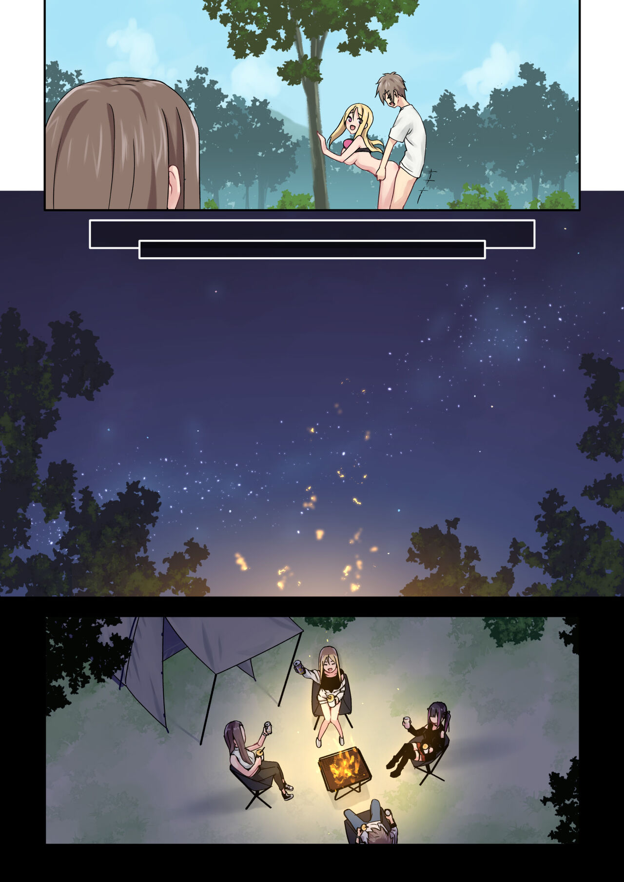 [TJ_studio (Toji)] Gal Camp ~Circle o Tsukuttara Onnanoko Bakari Atsumatte Kita Hanashi~ [Chinese] 画像番号 111