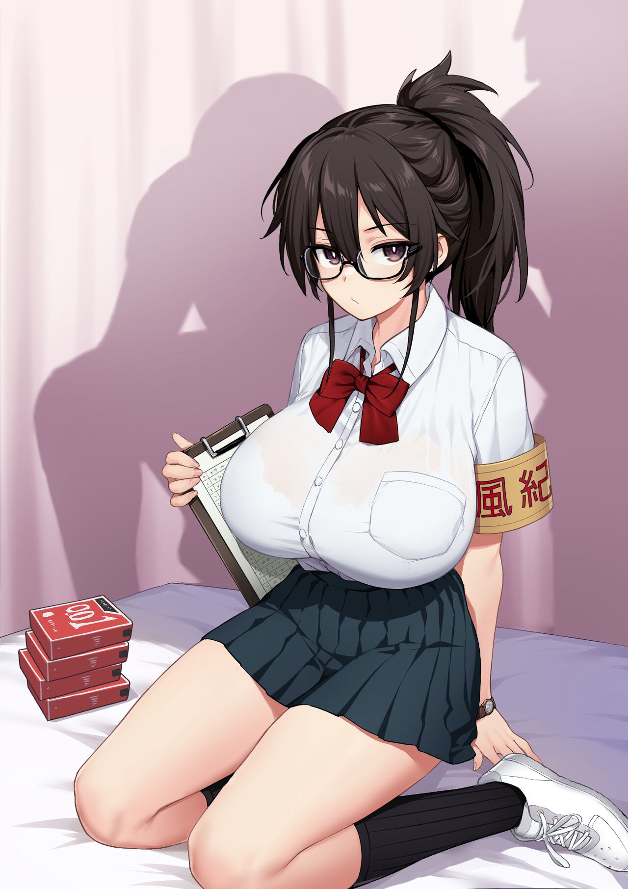 [TRY] 聽說新任風紀委員長胸部很大這回事 (異色版+無眼鏡) [中文] [無修正] [色彩化] [缺頁] image number 3