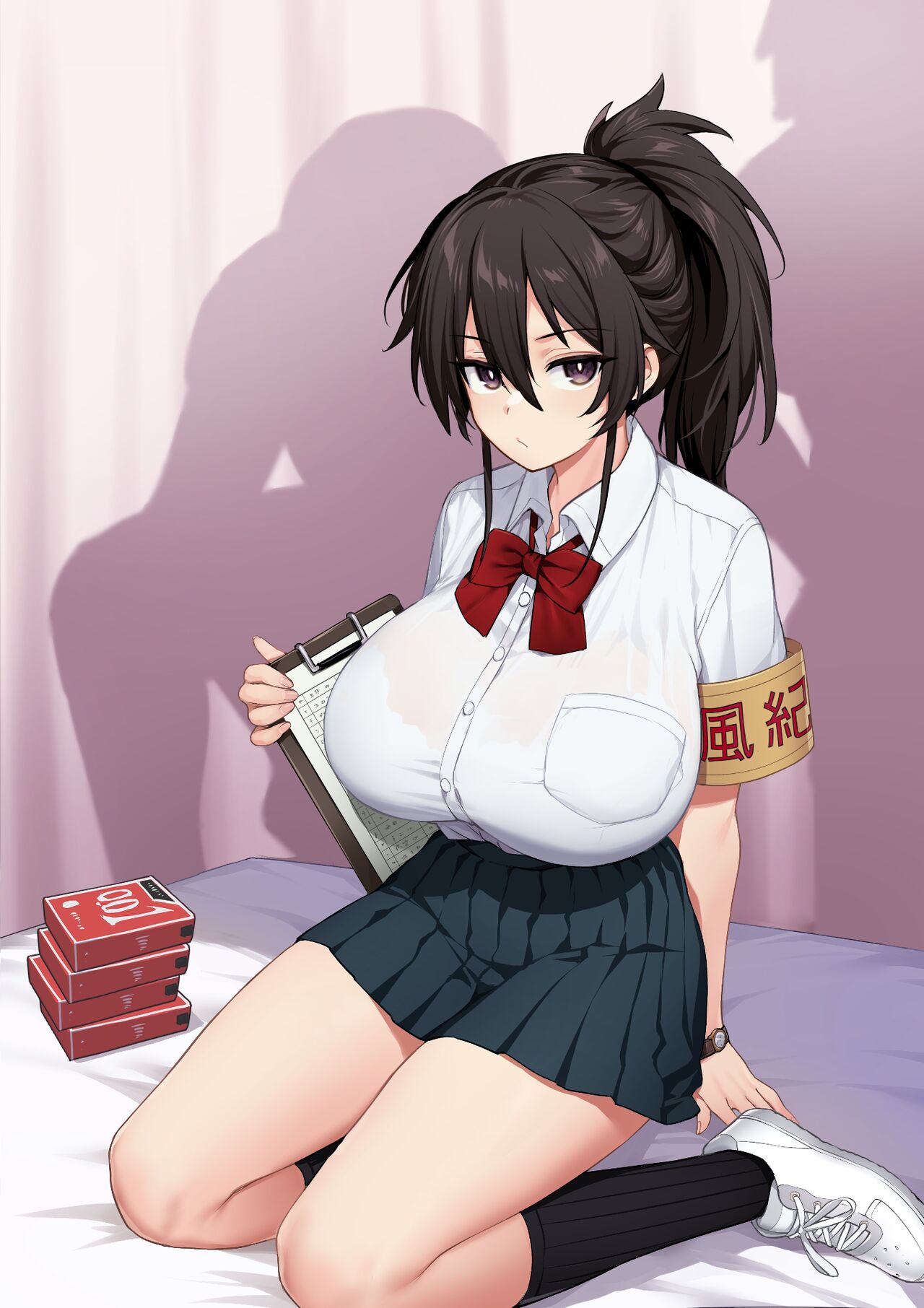 [TRY] 聽說新任風紀委員長胸部很大這回事 (異色版+無眼鏡) [中文] [無修正] [色彩化] [缺頁] image number 23