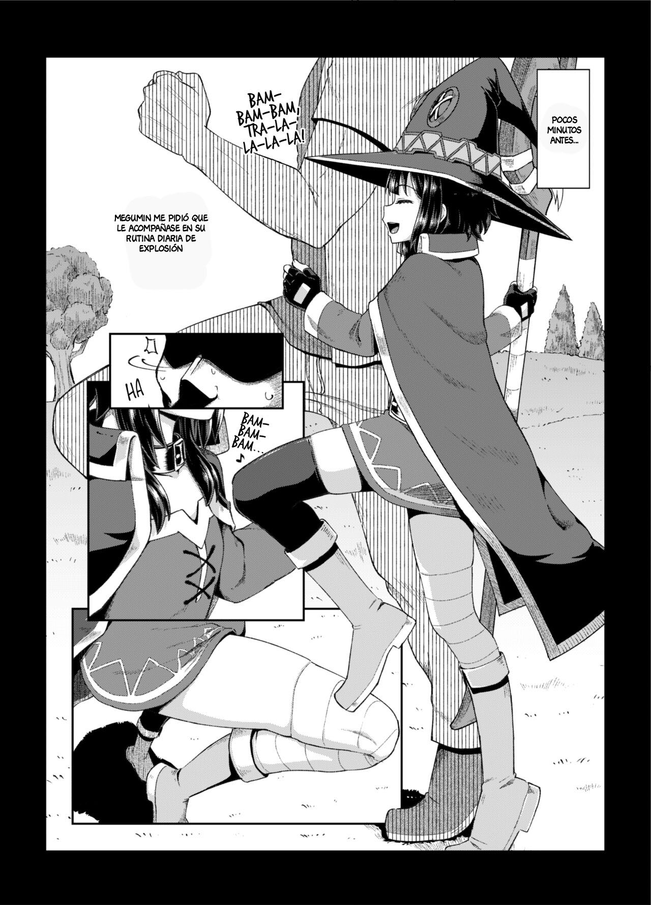 [Tonkotsu Fuumi (Poncocchan)] Bakuretsu Musume o Kanojo ni Shitara Yaru Koto nante Kimatteru! 2 (Kono Subarashii Sekai ni Syukufuku o!) [Spanis] [AnythinGscan] [Digital] 画像番号 3