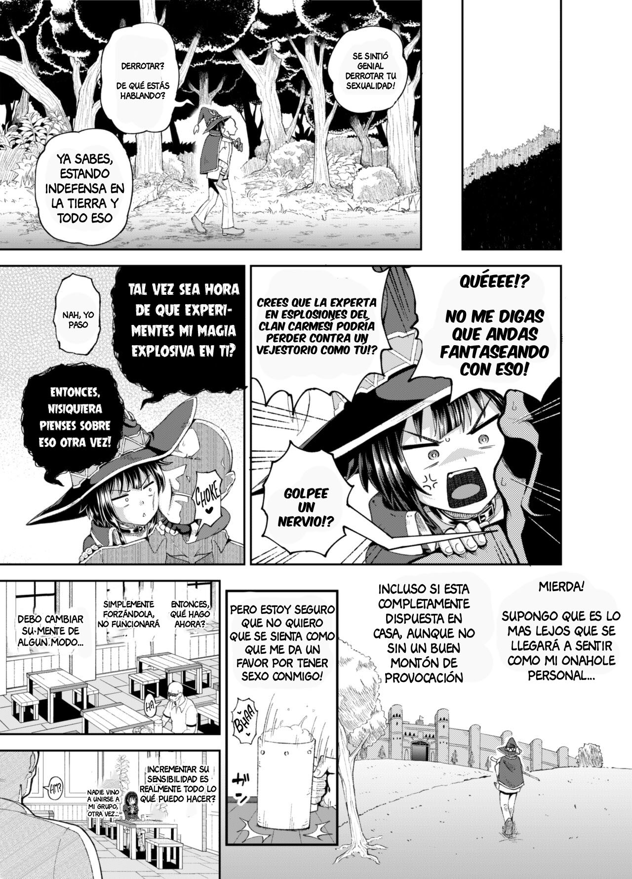 [Tonkotsu Fuumi (Poncocchan)] Bakuretsu Musume o Kanojo ni Shitara Yaru Koto nante Kimatteru! 2 (Kono Subarashii Sekai ni Syukufuku o!) [Spanis] [AnythinGscan] [Digital] 画像番号 12