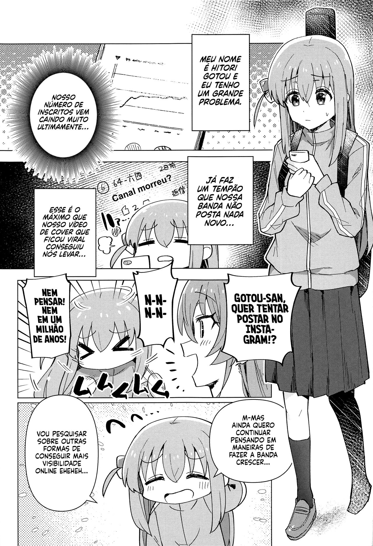 (C101) [Yakitori Teishoku (Toriyaro)] Shounin Yokkyuu | Fome de Likes (Bocchi the Rock!) [Portuguese-BR] [Canavial] image number 4