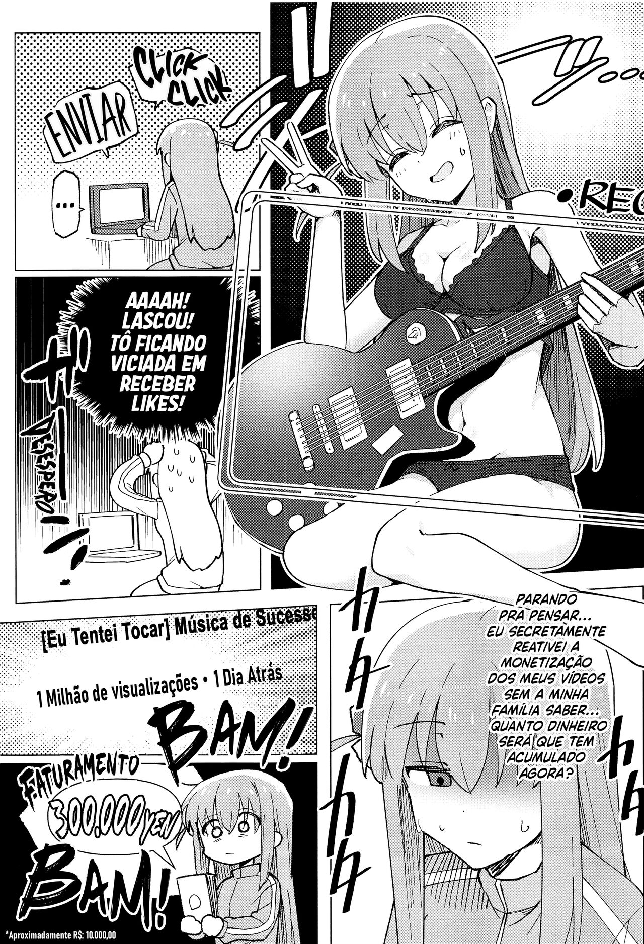 (C101) [Yakitori Teishoku (Toriyaro)] Shounin Yokkyuu | Fome de Likes (Bocchi the Rock!) [Portuguese-BR] [Canavial] image number 8