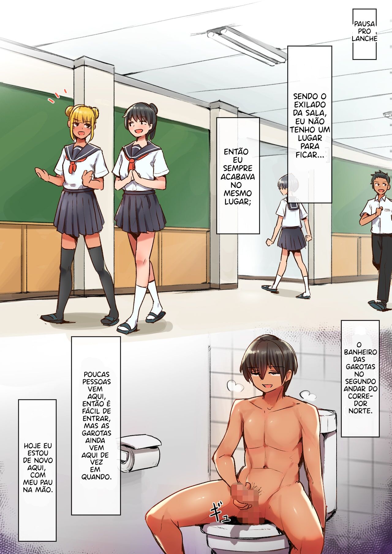 [Kurumaya Koudou] Toire de Tsukuru Iinari Nikubenki | Creating Obedient Cumdumps In The Toilet [Portuguese] numero di immagine  3