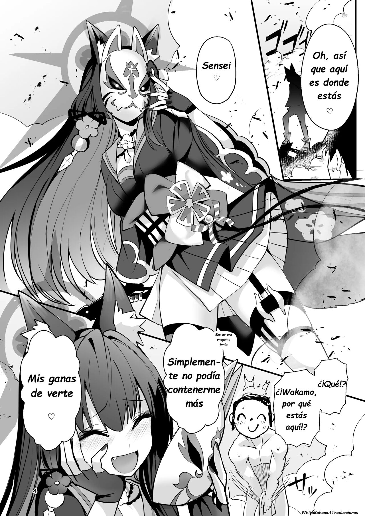 [Yamitsuki Honpo (Wise Speak)] Kosaka Wakamo wa Aitakute | Wakamo Kosaka quiere verte (Blue Archive) [Spanish] [White Bahamut Traducciones] [Digital] Bildnummer 3