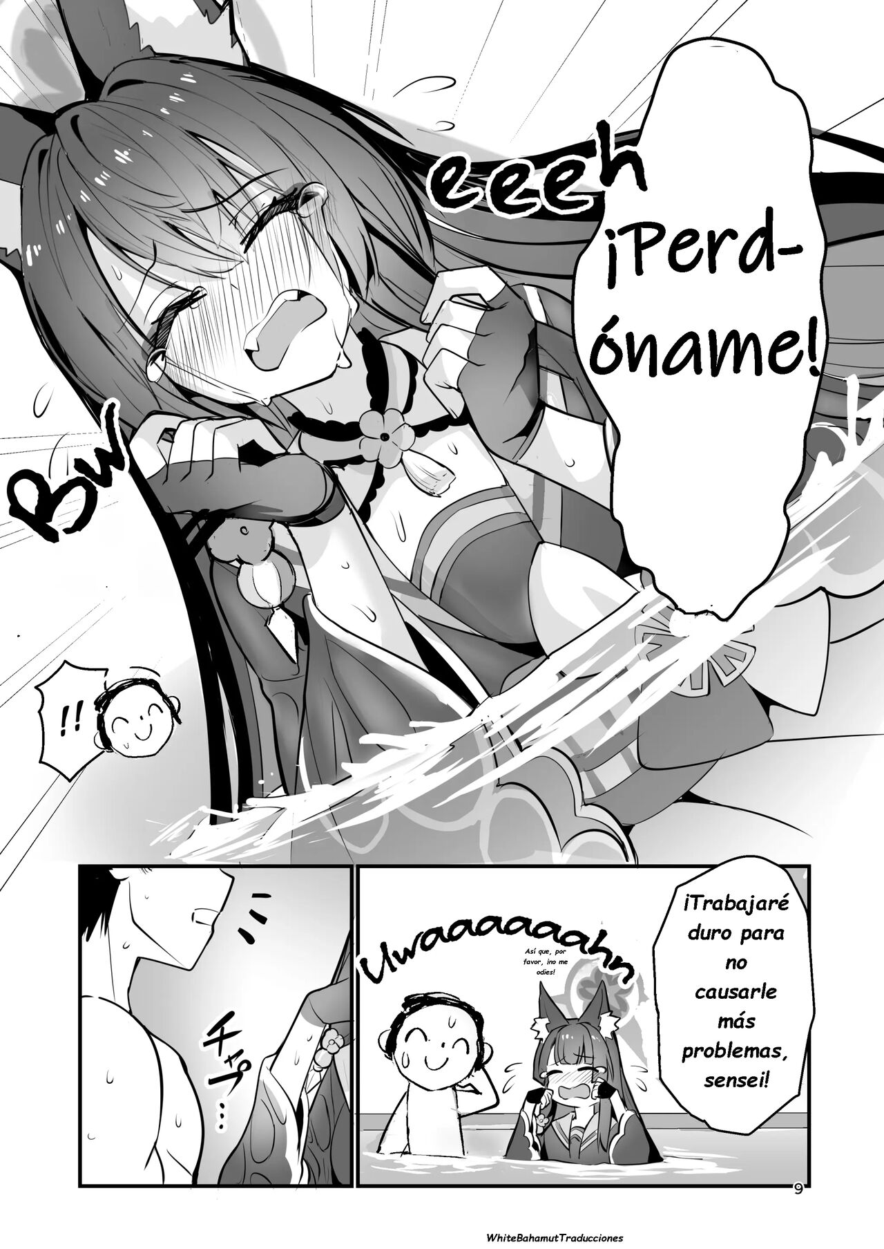 [Yamitsuki Honpo (Wise Speak)] Kosaka Wakamo wa Aitakute | Wakamo Kosaka quiere verte (Blue Archive) [Spanish] [White Bahamut Traducciones] [Digital] Bildnummer 8