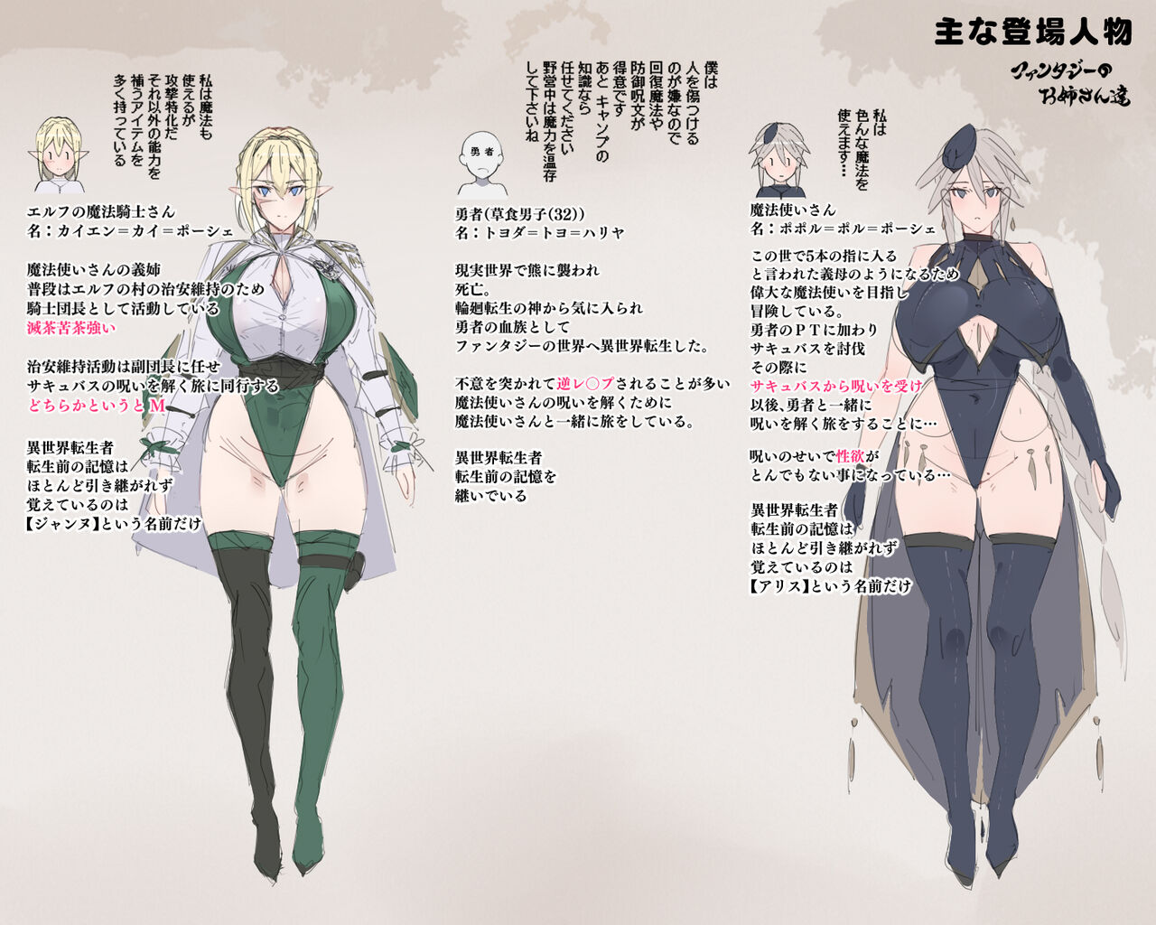 [Aikokusha (Agobitch Nee-san)] Party no Mahoutsukai-san ga Succubus no Noroi ni Kakatte Shimaimashita…。 Fantasy no Onee-san-tachi numero di immagine  159