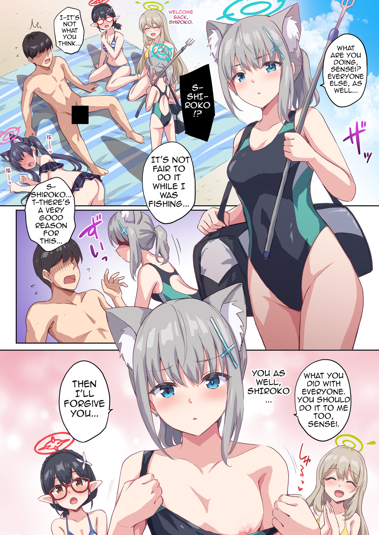 (C101) [54BURGER (Marugoshi)] A book about having sex with all of the Abydos students in their swimsuit.(Blue Archive) [Digital](Shiririn) numero di immagine  13