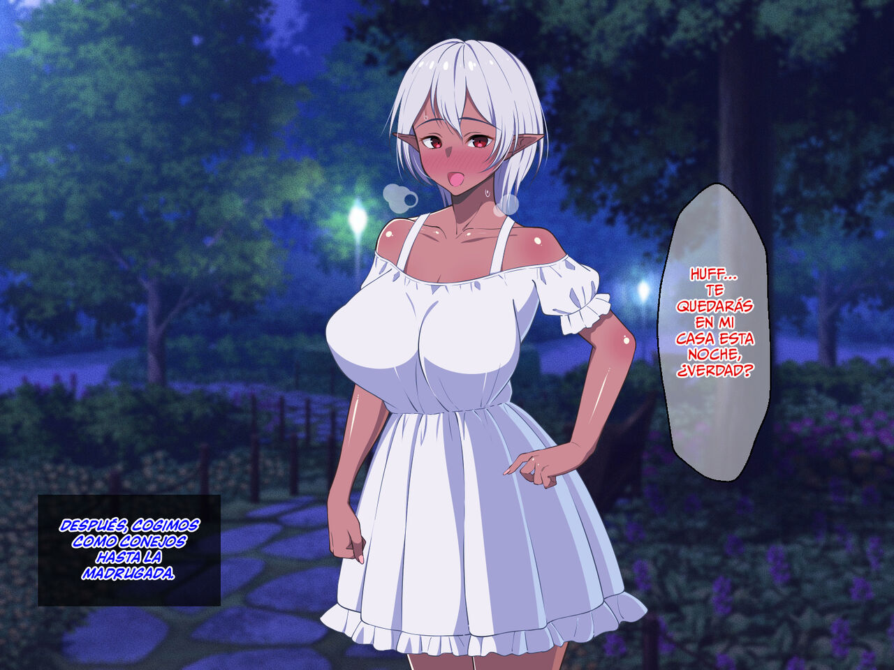 ¡La Estudiante Transferida Es Una Elfa Oscura De Piel Morena Con Enormes Tetas! 106eme image