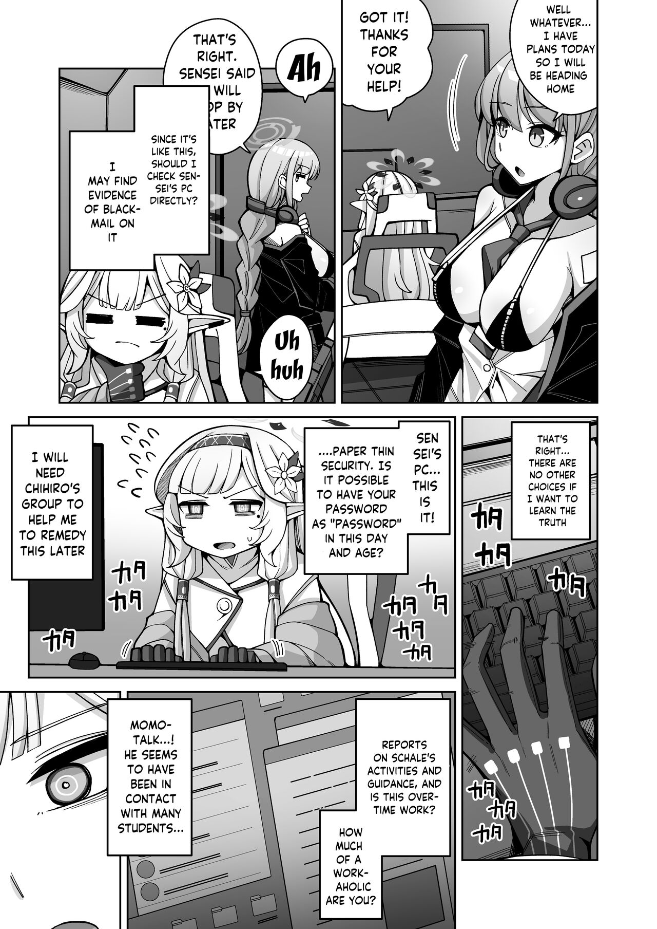 [Gaikotsu no Spare Rib (Kurohagane)] Zenchi, Arui wa Zen Oroka. | Omniscience, or perhaps inscience. (Blue Archive) [English] [Digital] image number 16