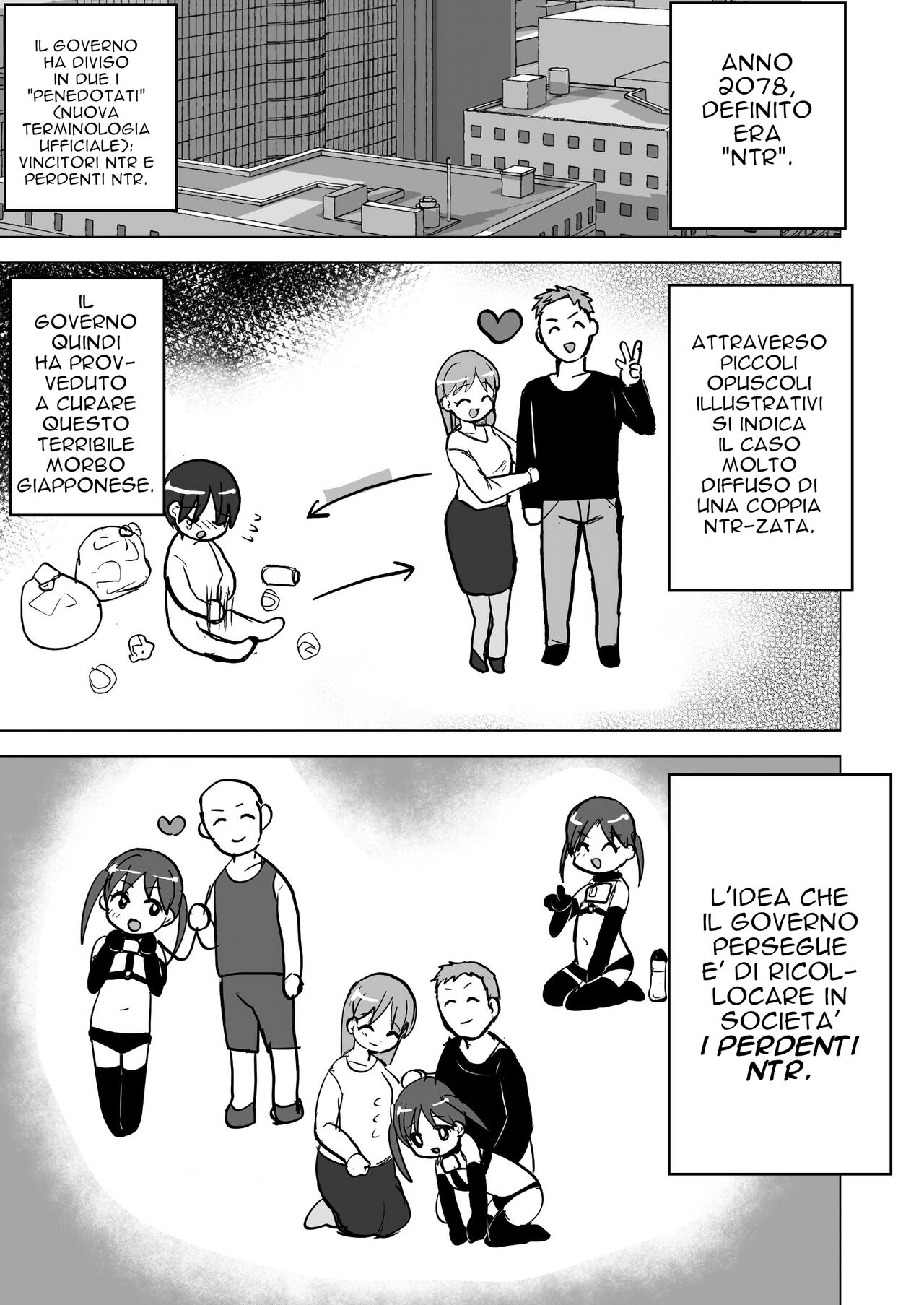 [Ani ga Saru (Takashi)] NTR Make Otoko Maso Mesu Benki-ka Keikaku [Italian] Bildnummer 1