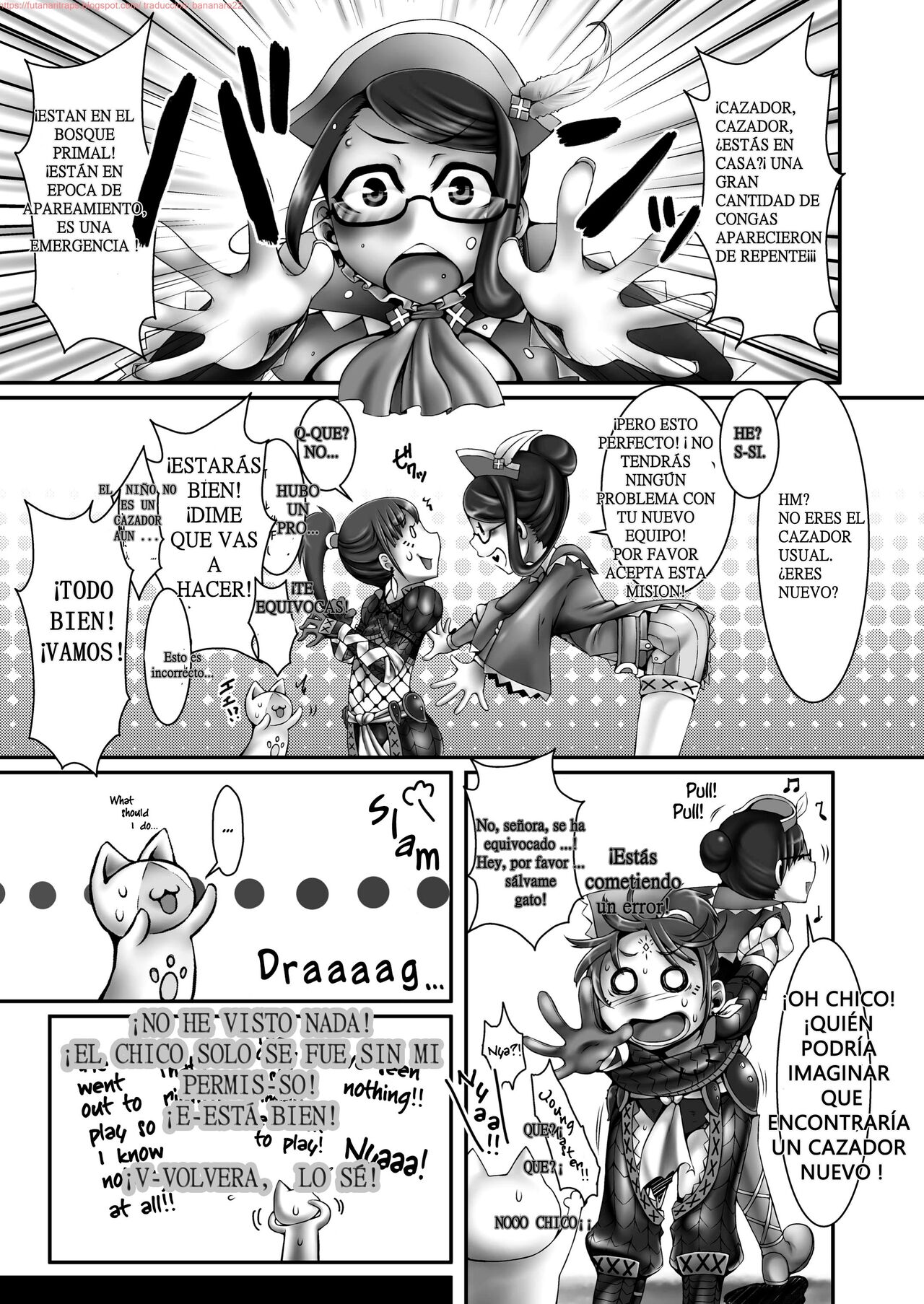 (COMIC1☆8) [dameningen+ (RIR)] Kinkue! Hatsujou Kemonotachi wo Kare! (Monster Hunter) [Spanish] [Bananare22] 图片编号 4