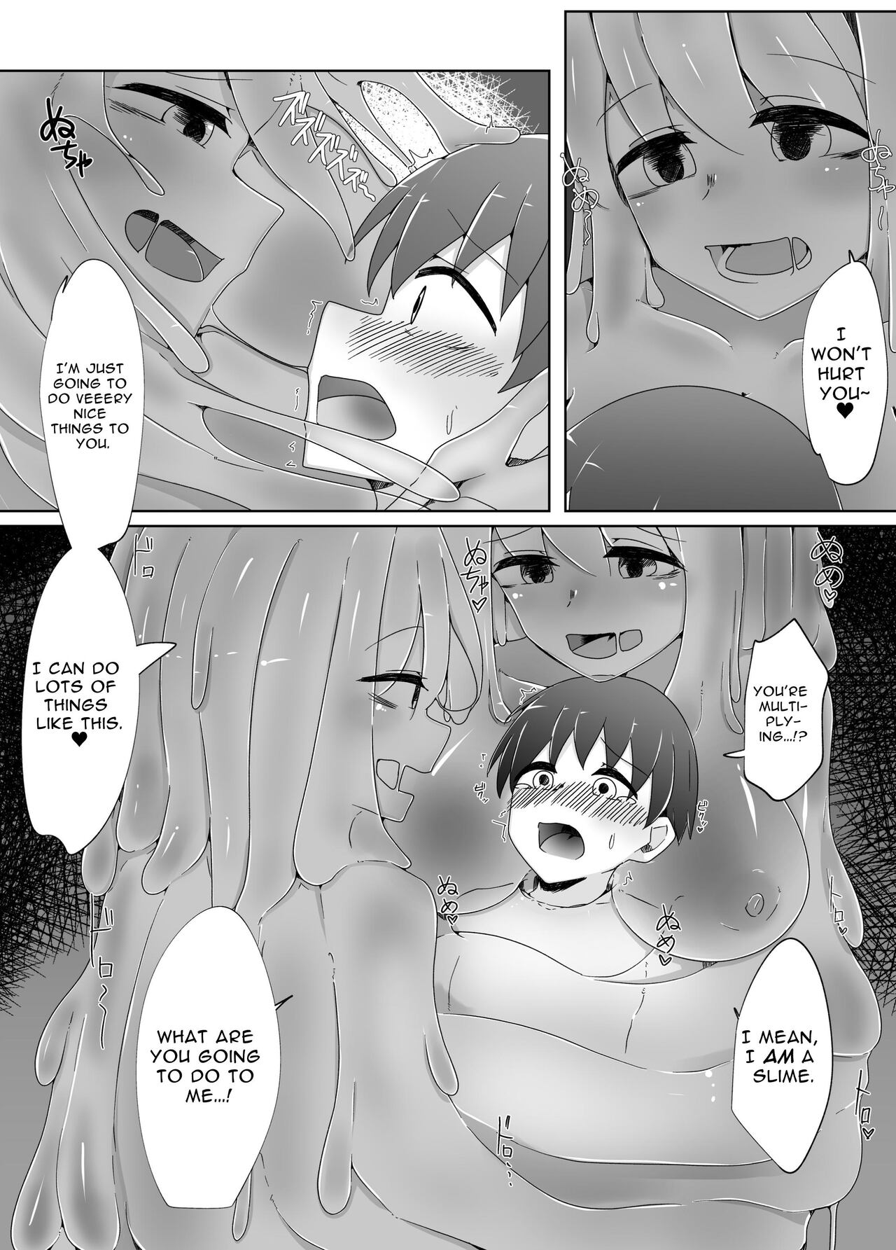 [Koyumean (Kazakami Sudare)] Kowagari na Shota-kun ga Kozukuri shitai H na Slime ni Tamago no Naedoko Rape Sareru Hanashi | Scaredy-Cat Shota Gets Filled Up With A Slime Girl's Eggs ~Seedbed Violation~ [English] [Translatoranon] 7eme image