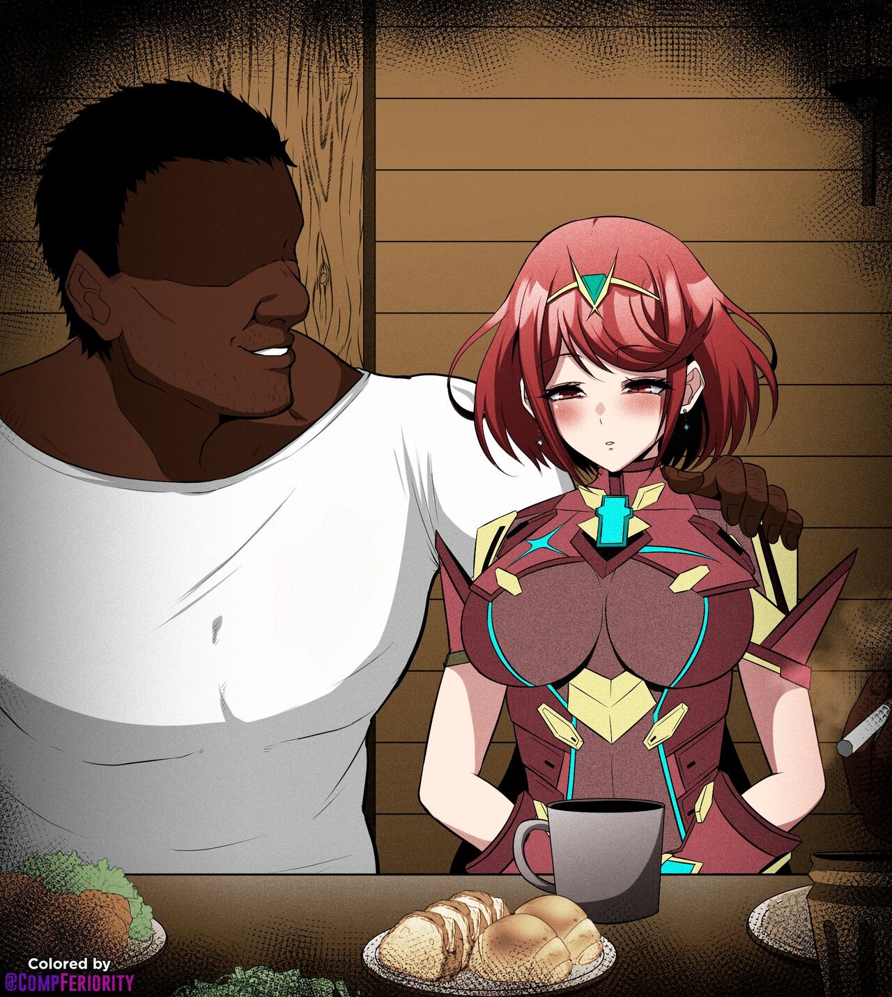 [Eruu] Ippuku Morareta Homura | Dinnertime Pyra (Xenoblade Chronicles 2) [English] [Colorized] 13eme image