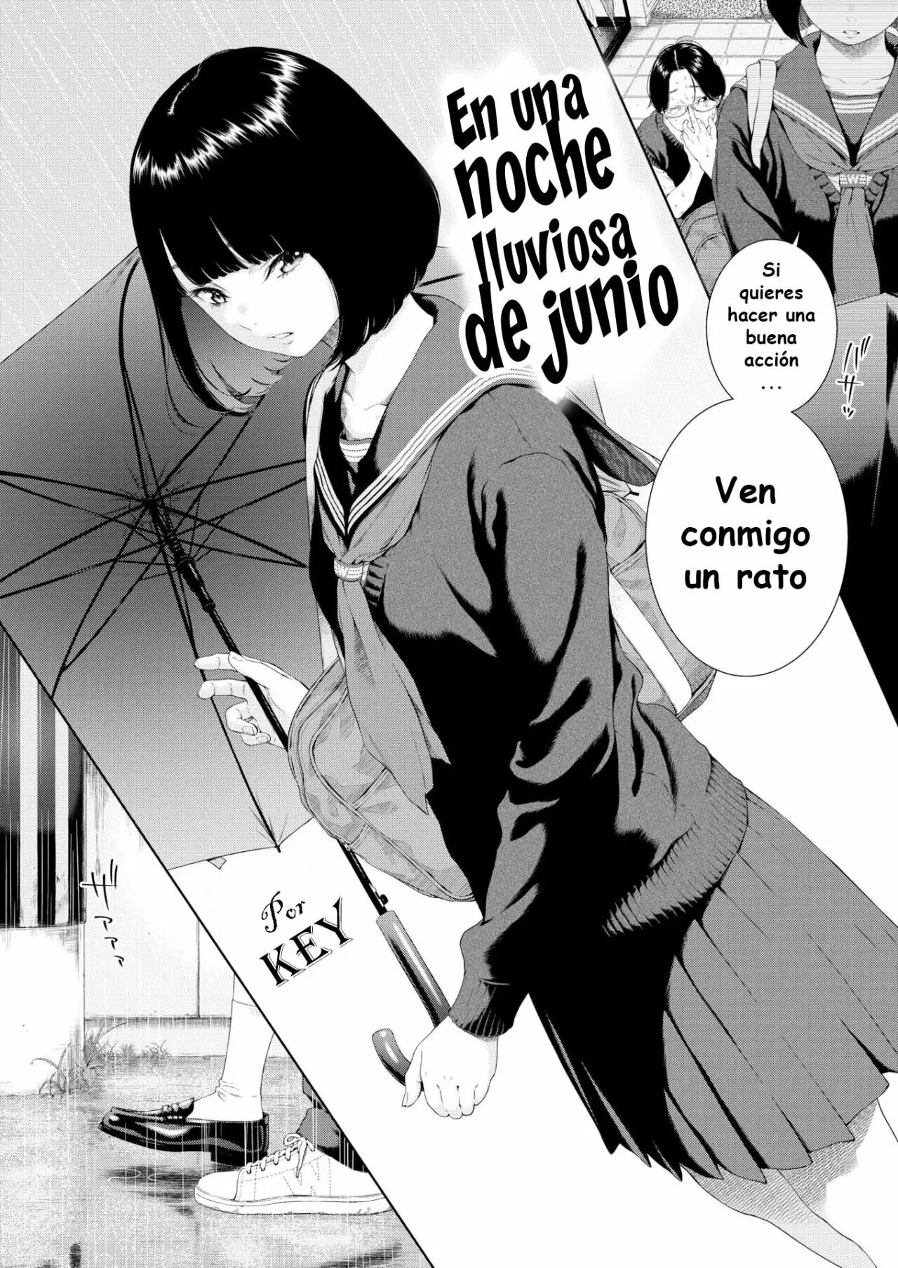 [Key] Rokugatsu no Ame no Yoru ni  - En una noche lluviosa de junio (COMIC Kairakuten 2021-12) [spanish] изображение № 2
