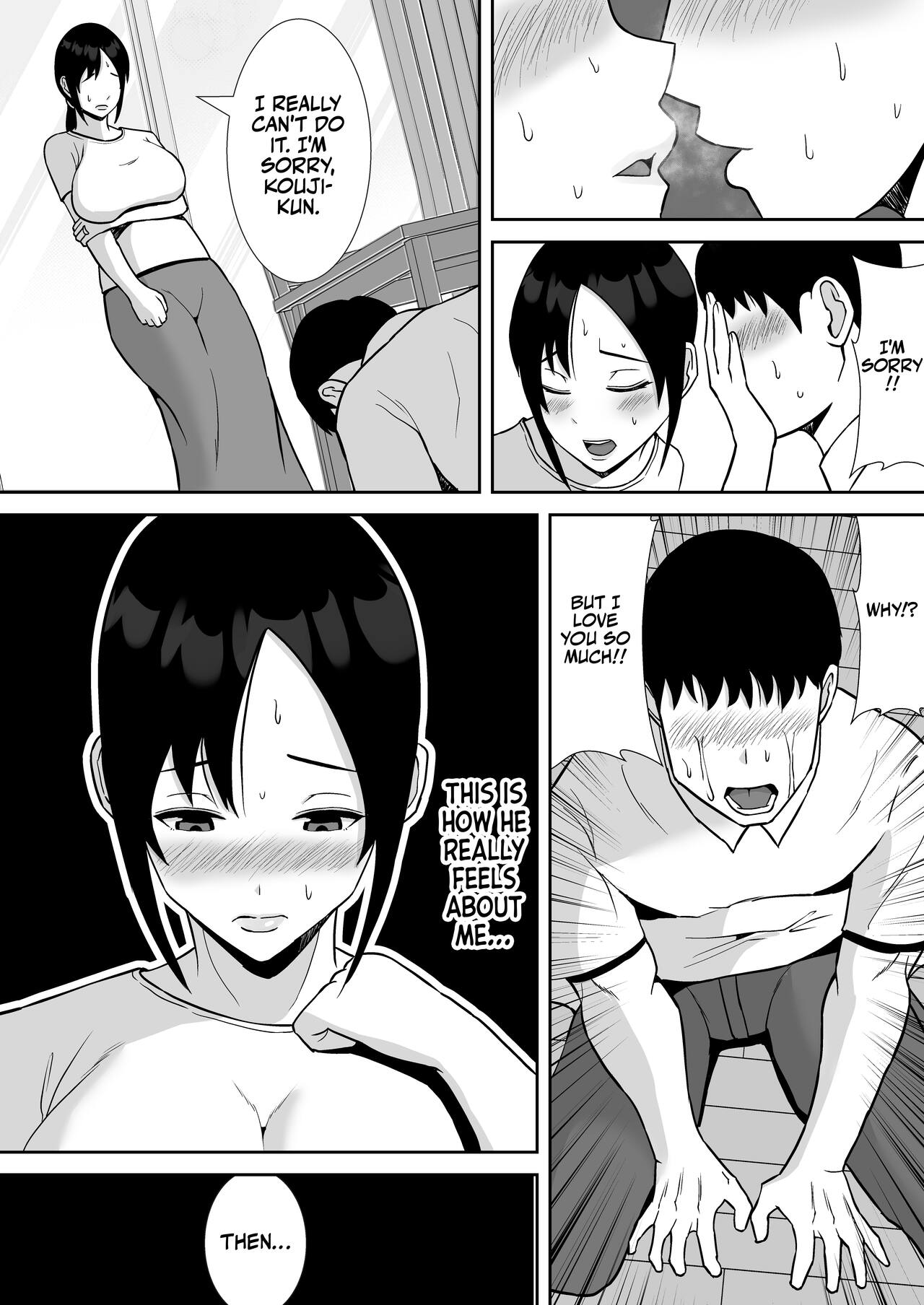 [Smells Like] Daisuki na Kaa-san ga, Boku to Naka ga Ii Kinjo no Onii-chan to Tsukiau Koto ni Natta Hanashi | How My Beloved Mother Ended Up Dating My Close Neighborhood Friend [English] [Team Ama2] image number 14