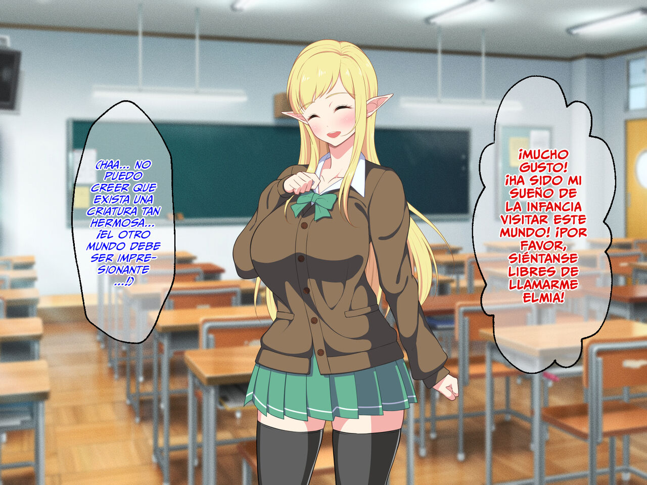 ¡La Estudiante Transferida Es Una Elfa Pervertida De Grandes Pechos! Bildnummer 5
