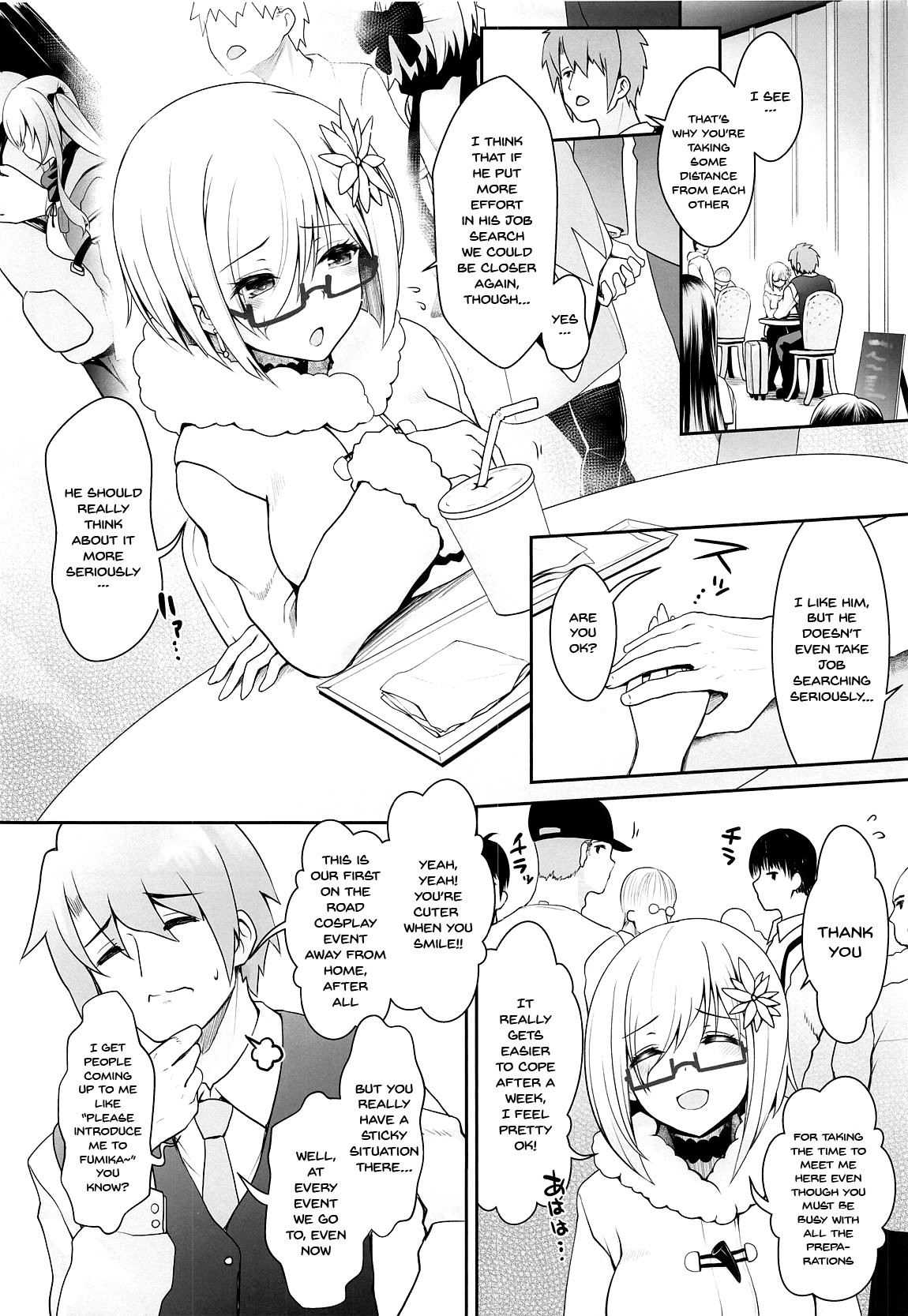 (COMIC1☆15) [SSB (Maririn)] Purupuru Yurasu H-Cup Namachichi Hobo Marudashi Layer Icha Love Rojou CosEve Date | making love to a cosplayer with large swaying h-cup breasts at a cosplay event (Fate/Grand Order) [English] {Doujins.com} 画像番号 5