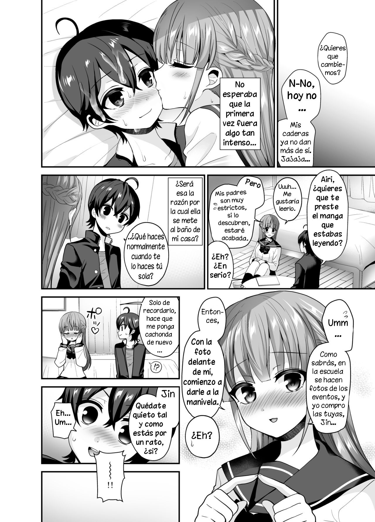 [Oshiruko Kan (Piririnegi)] Muttsuri Sukebe na Futanari Kanojo o Onaho de Yuuwaku Suru [Spanish] [Solarismaximum] [Digital] изображение № 22