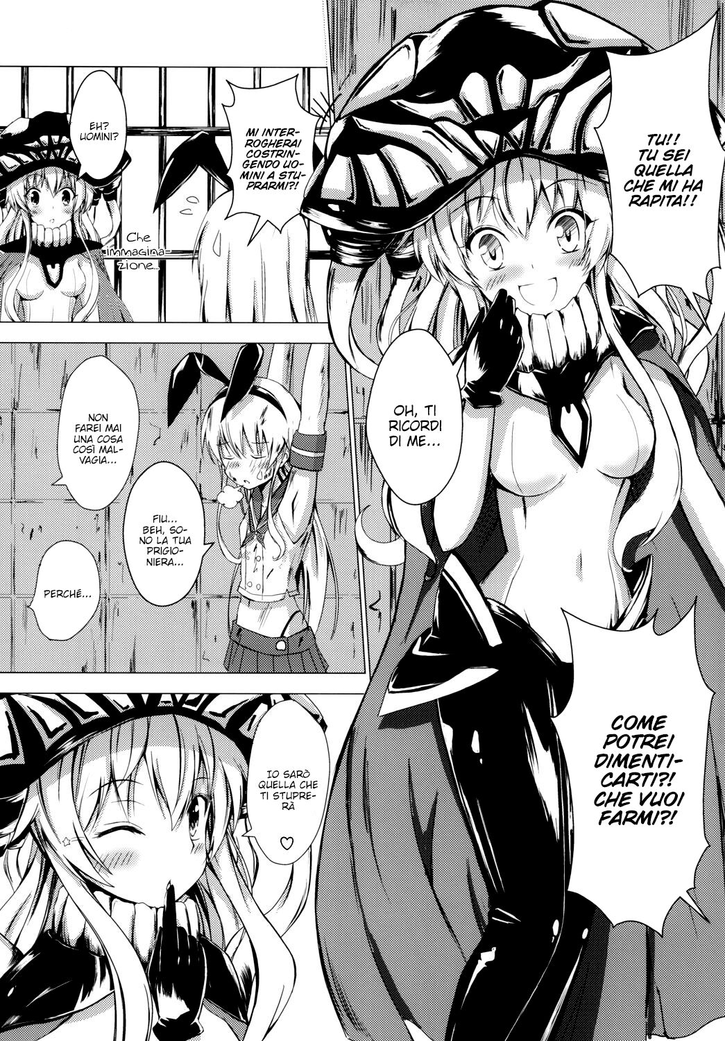 (C85) [Aiirosakura (Aikawa Ryou)] Kuubo Wo-Kyuu-chan no Shimakaze Yuri Dorei Choukyou 1 (Kantai Collection) [Italian] [L'Élite Club Italia] numero di immagine  7