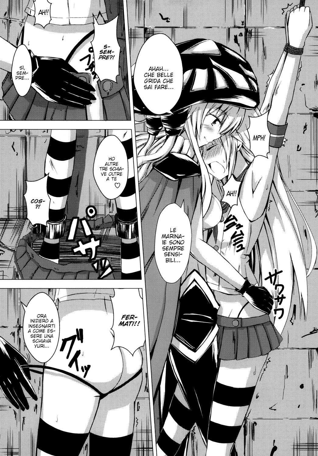 (C85) [Aiirosakura (Aikawa Ryou)] Kuubo Wo-Kyuu-chan no Shimakaze Yuri Dorei Choukyou 1 (Kantai Collection) [Italian] [L'Élite Club Italia] numero di immagine  9