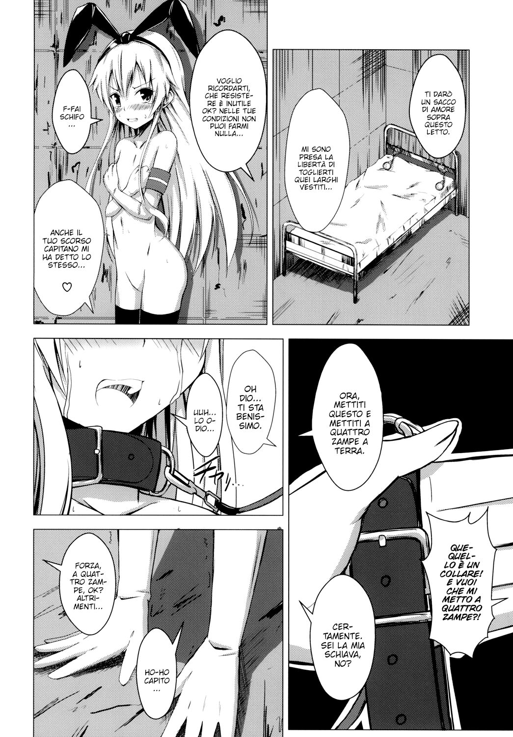(C85) [Aiirosakura (Aikawa Ryou)] Kuubo Wo-Kyuu-chan no Shimakaze Yuri Dorei Choukyou 1 (Kantai Collection) [Italian] [L'Élite Club Italia] numero di immagine  14
