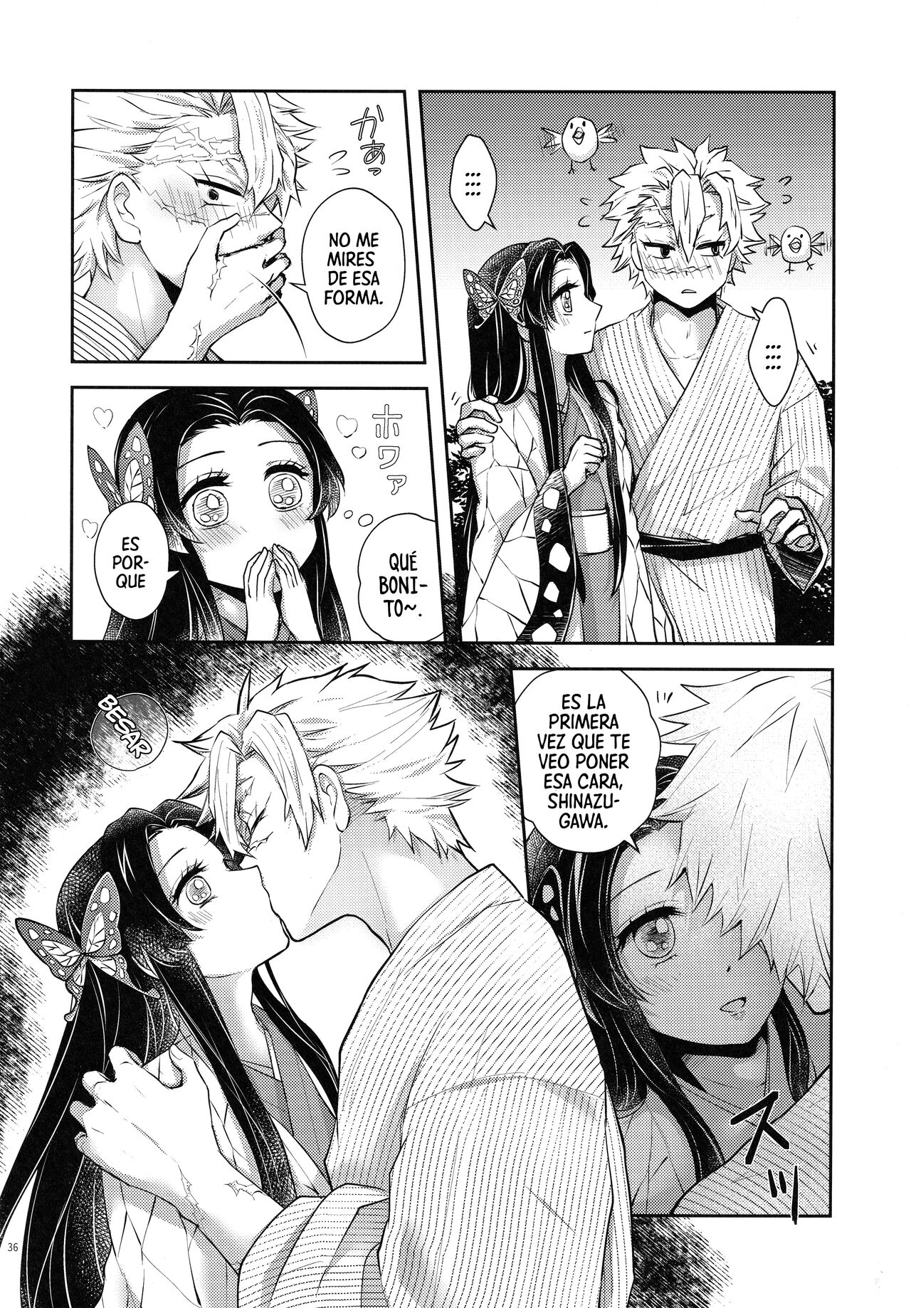 [Mag Time (Io)] Shoujo o Moratte Hoshii Hana. Koinaka ni Natta Oboe ga Nai Kaze (Kimetsu no Yaiba) [Spanish] [Mister Nugget] numero di immagine  35