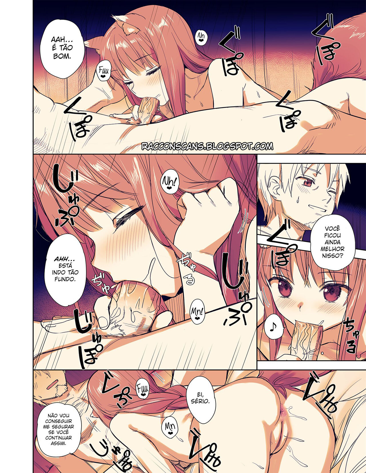 [Ajisaidenden (Kawakami Rokkaku, Takanashi Rei)] Wacchi to Shippori Kezukuroi Hon | Affectionate Grooming With Me (Spice and Wolf) [Portuguese] [Guaxinim] [Decensored] [Digital] image number 11