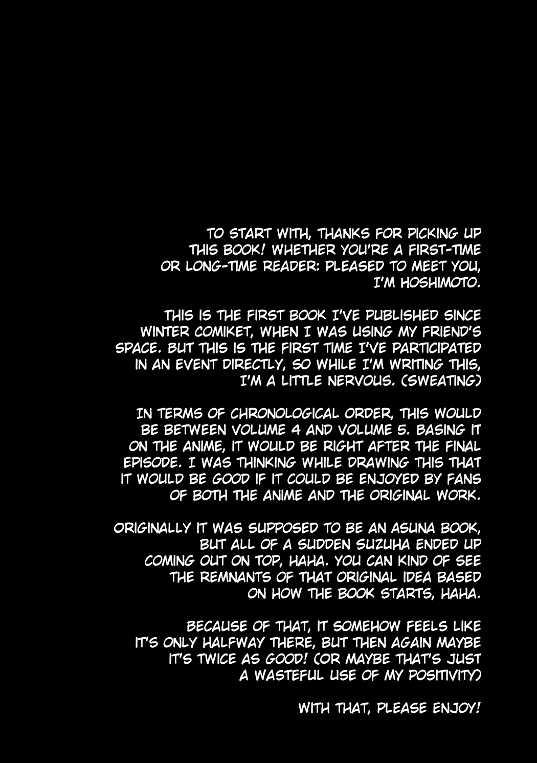 (C84) [Warainaki Festa (Hoshimoto Piero)] Link Start (Sword Art Online)  [English] [EHCOVE] 3eme image