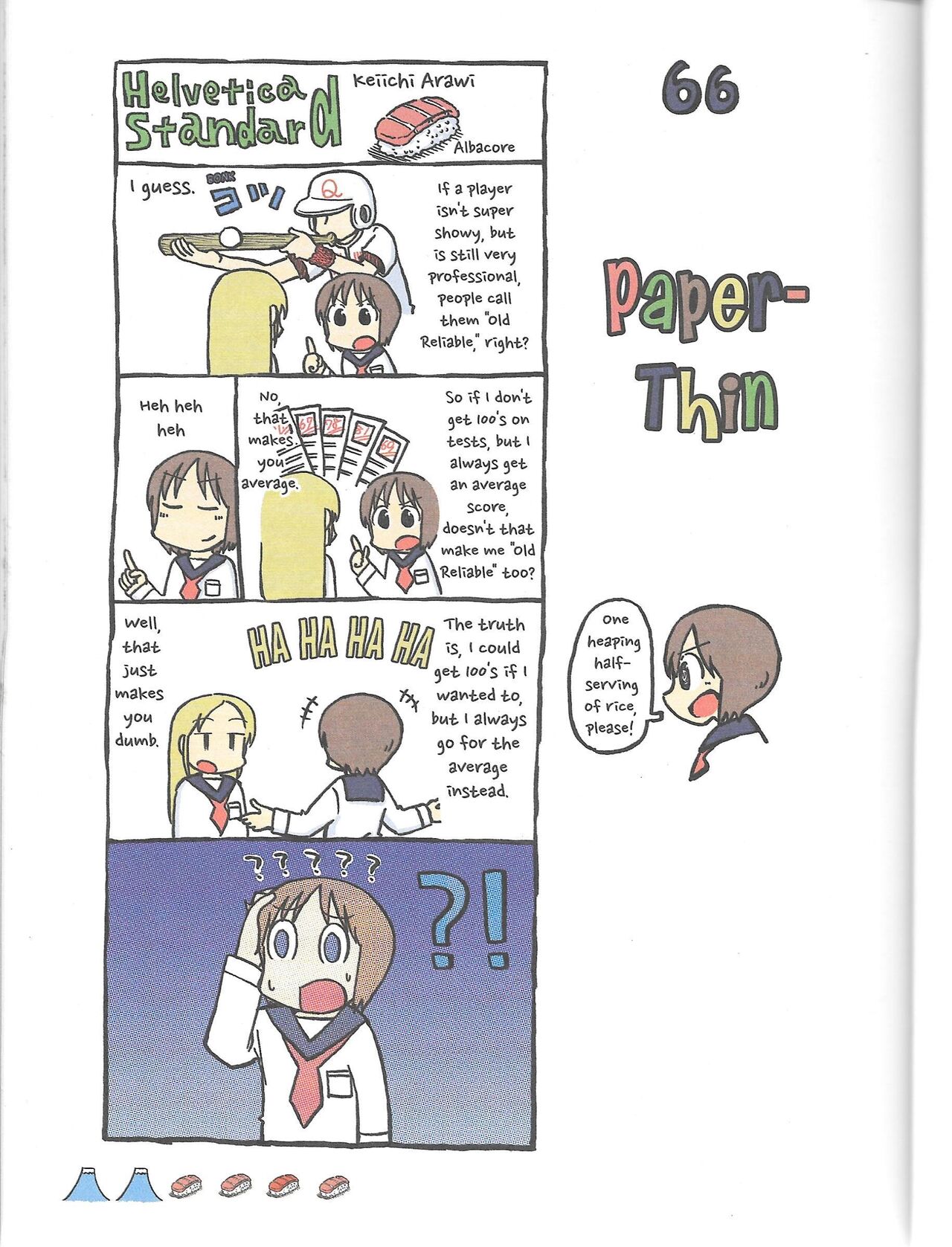 Helvetica Standard Italic (nichijou) [Keiichi Arawi] Bildnummer 33