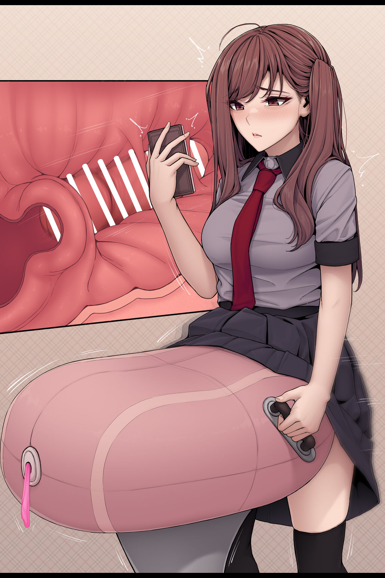 [Altica] Gihindai de sagyō-teki ni sei shori shi teru (tsumori no) futanari-chan | A futanari staying cool as she relieves her sexual urges (she tried) image number 9