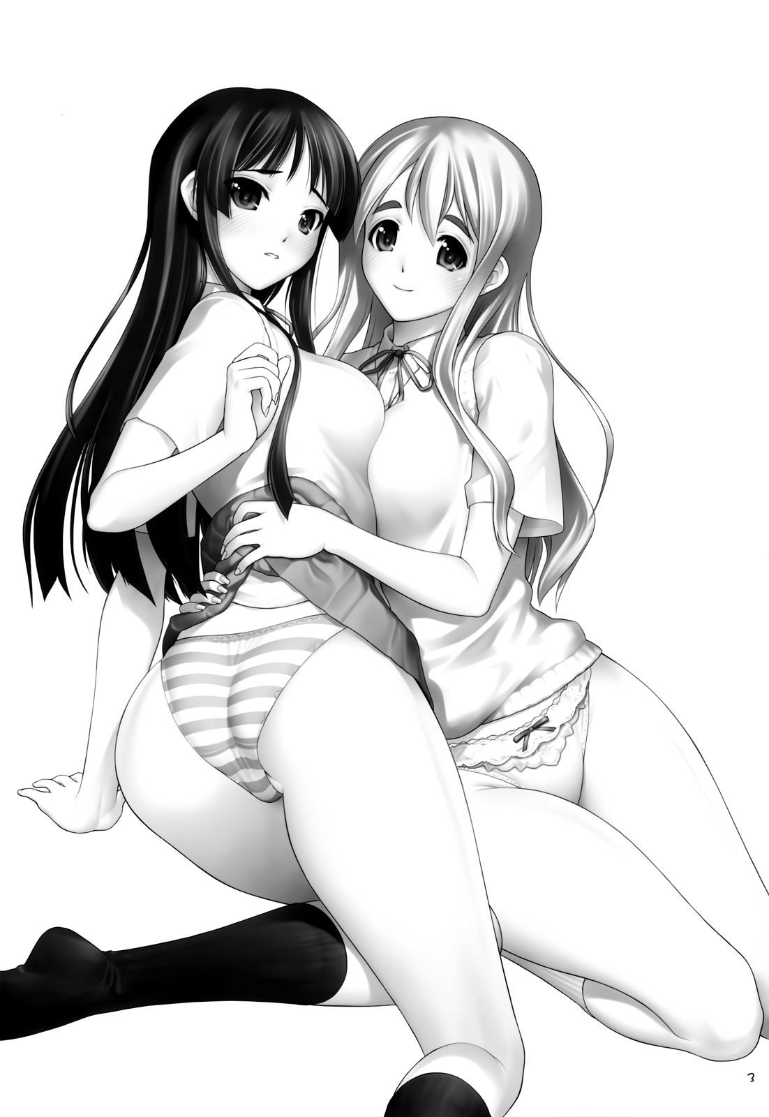 (C78) [Hellabunna (Iruma kamiri)] Mio-Mugi Train Molestation | MIO-MUGi Densya Chikan (K-ON!) [Textless] numero di immagine  3