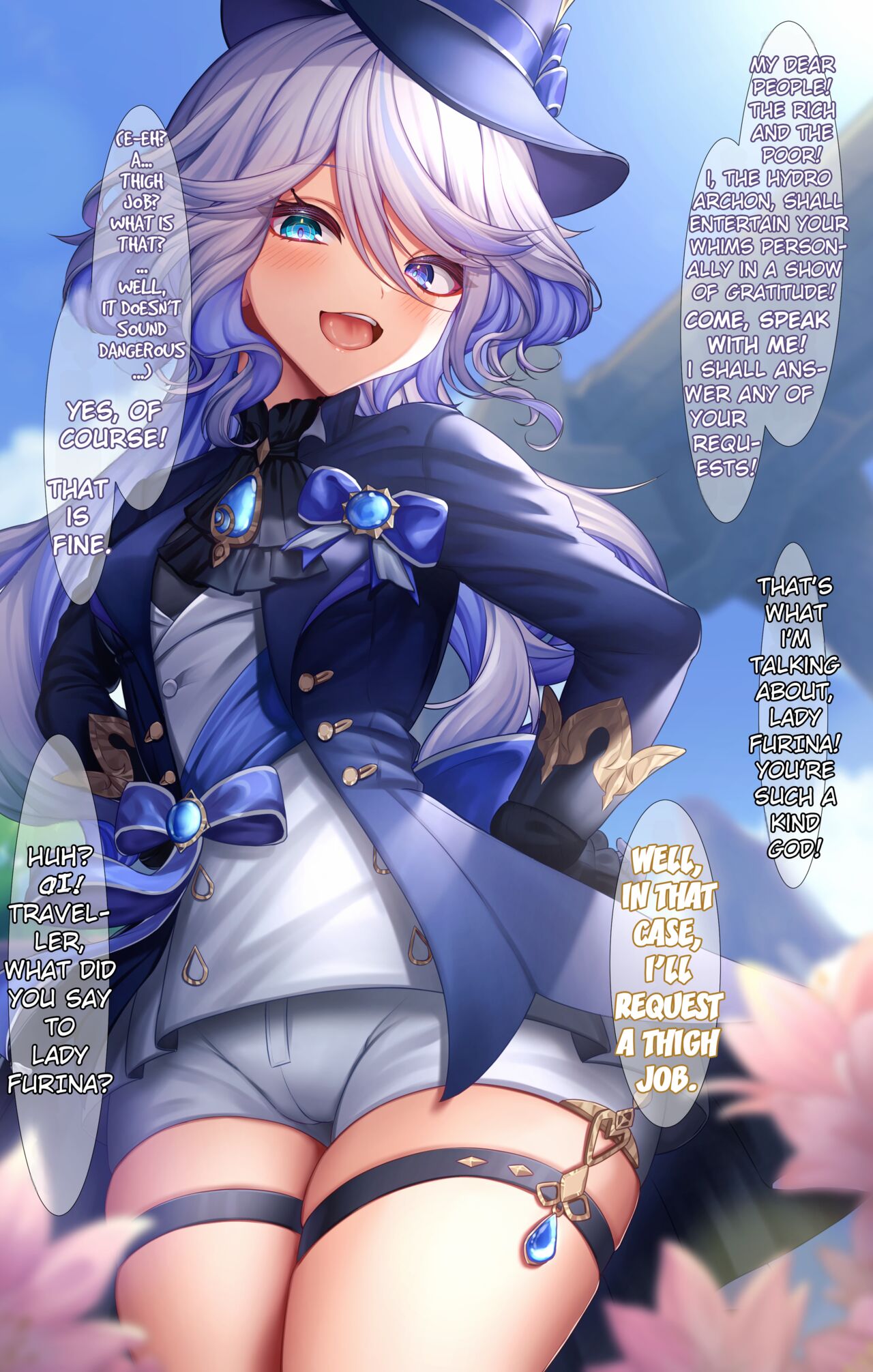 [Oct18kin] I Want to Show Lady Furina Off In Front of Her People! (Genshin Impact) [English] [Bingus Blongus] изображение № 1