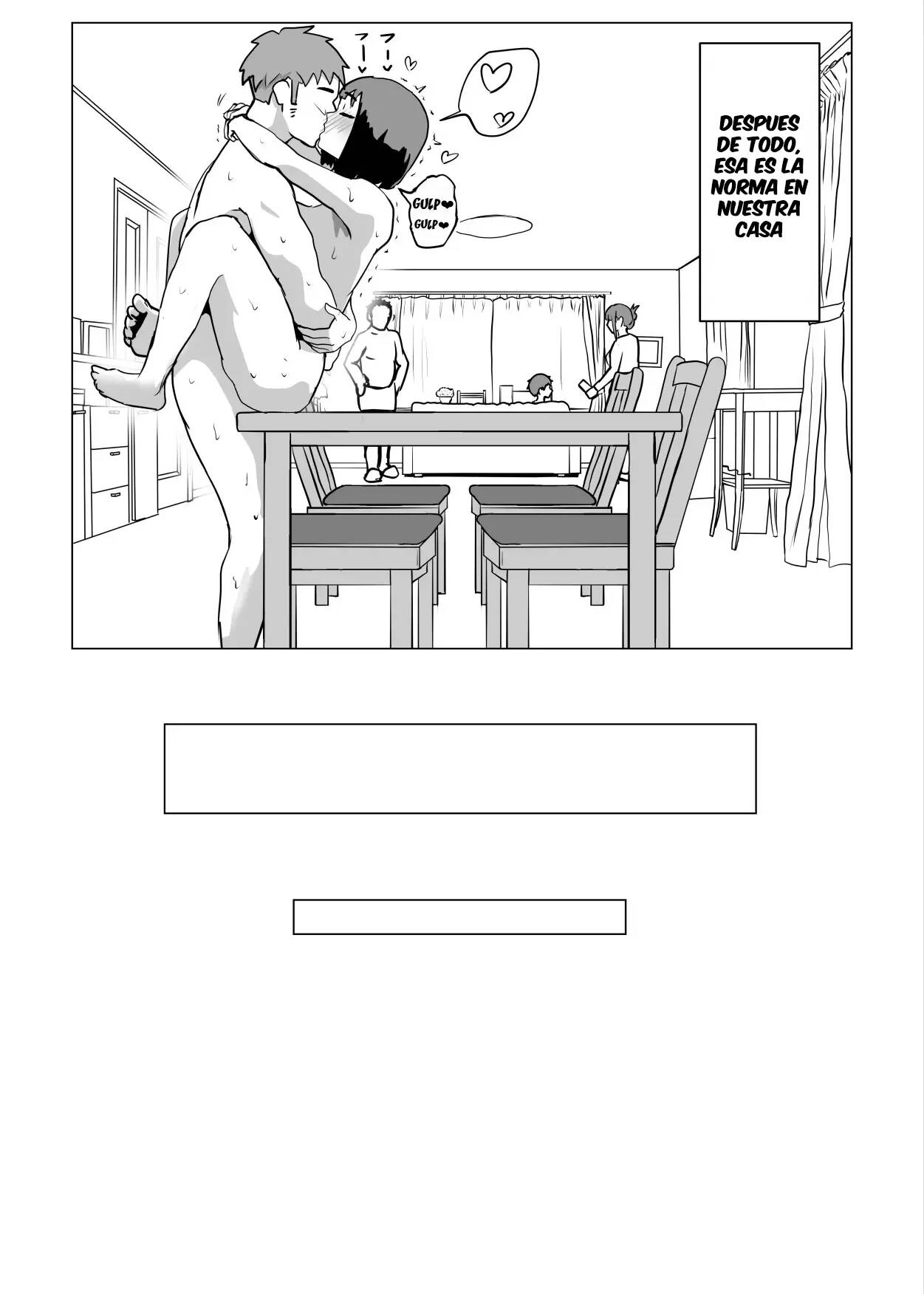 [Mochichimaru] Uchi de wa Kazoku Sex wa Joushiki Rashii [Spanish] 63eme image