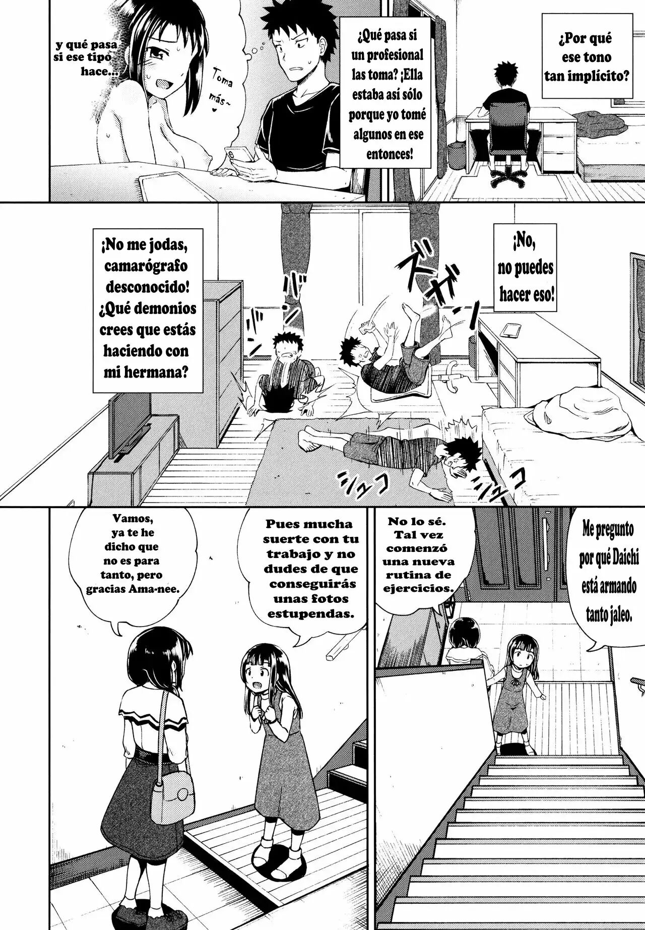 [Poncocchan] Nakayosi Apuri Ch.1-5 (Yarashii Kibun ni Naru Appli Ane to Ore to Imouto to) [Spanish] 26eme image