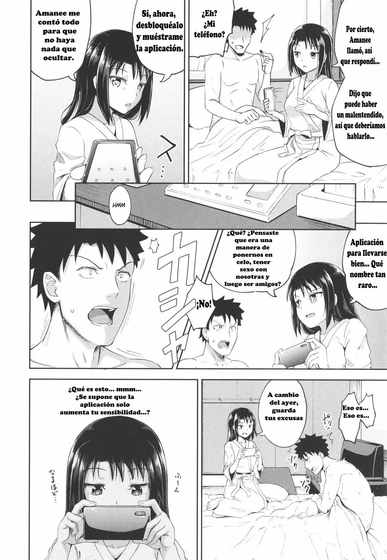 [Poncocchan] Nakayosi Apuri Ch.1-5 (Yarashii Kibun ni Naru Appli Ane to Ore to Imouto to) [Spanish] 82eme image
