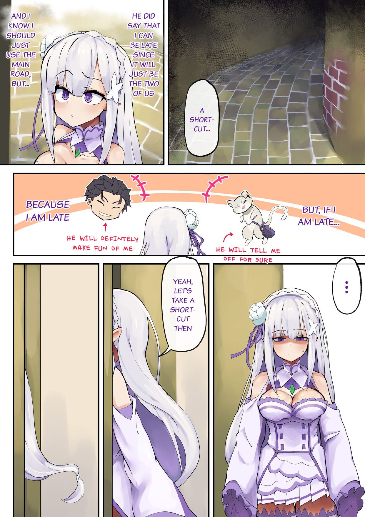 [Hyouhi Saibou] Emilia Learns to Master the Art of Having Sex (Re:Zero kara Hajimeru Isekai Seikatsu) [English] image number 3