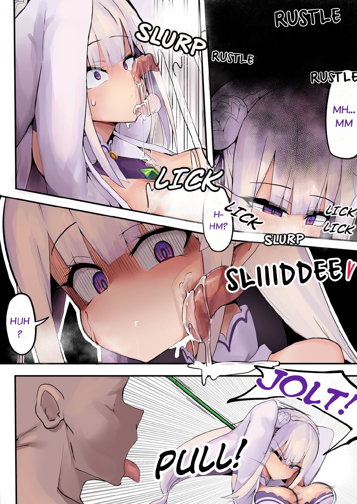 [Hyouhi Saibou] Emilia Learns to Master the Art of Having Sex (Re:Zero kara Hajimeru Isekai Seikatsu) [English] image number 7