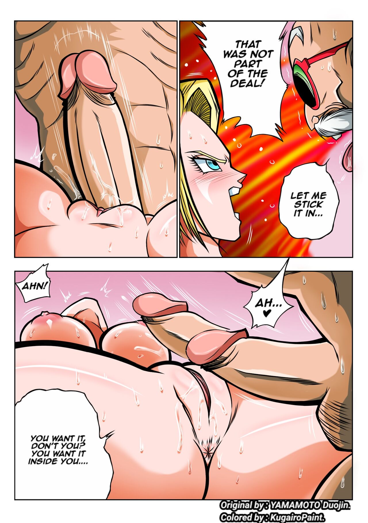 Android 18 vs Master Roshi (Dragon Ball Z) [Uncensored] [Colourized] [Kugairopaint] imagen número 13